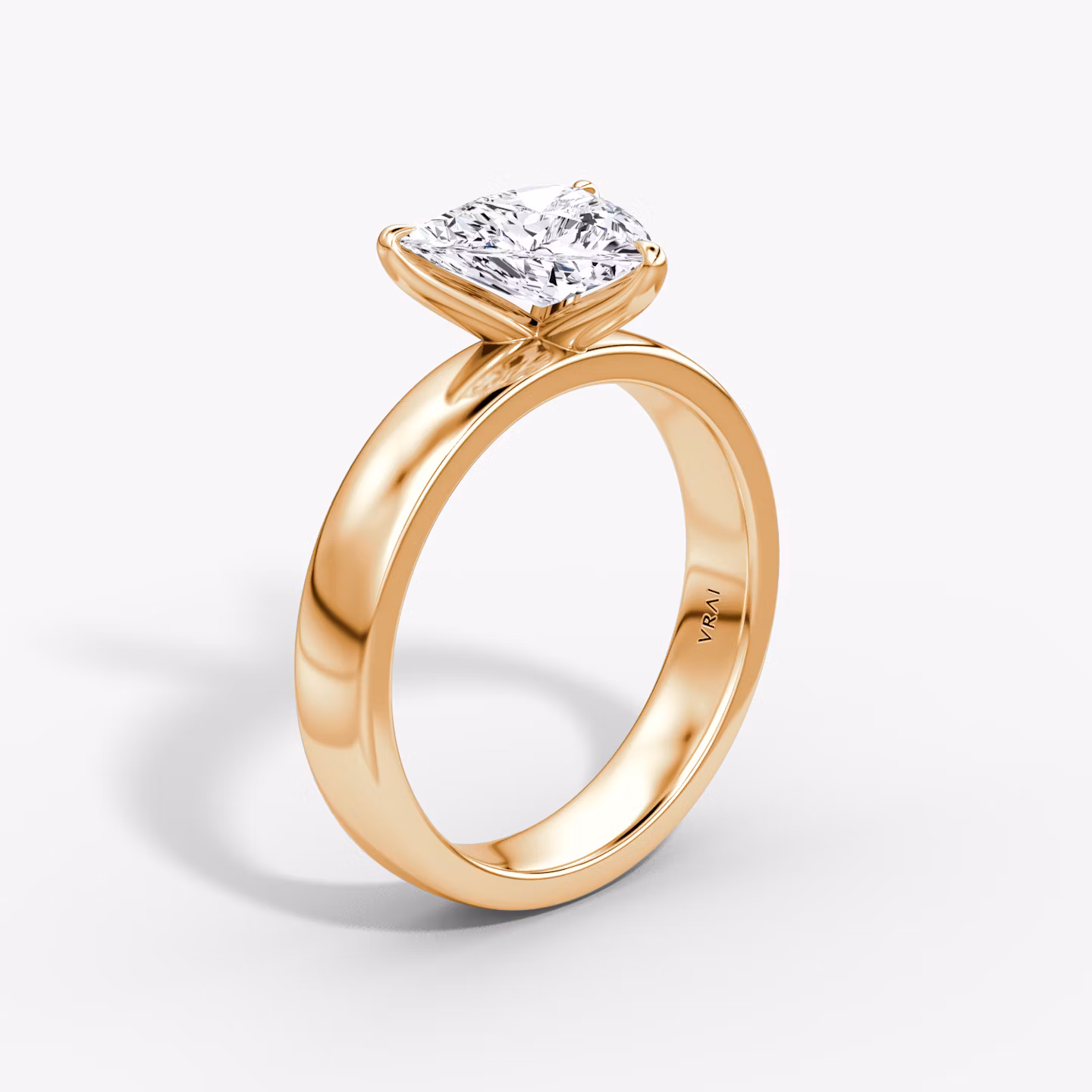 Cigar Band Solitaire | Trillion | 14k | Rose Gold | bandWidth: 4mm | diamondOrientation: vertical | caratWeight: other