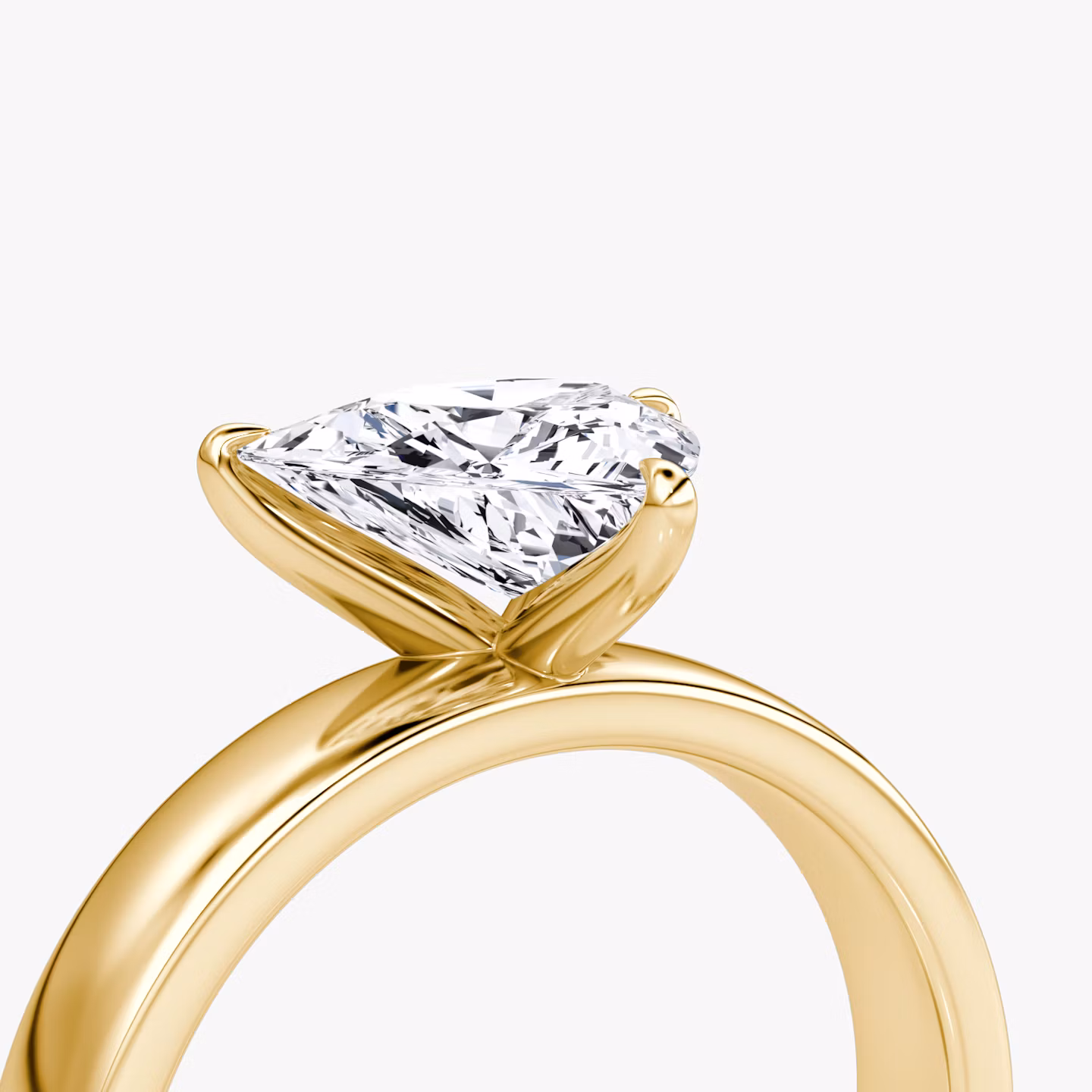 Cigar Band Solitaire | Trillion | 18k | Yellow Gold | bandWidth: 4mm | diamondOrientation: vertical | caratWeight: other