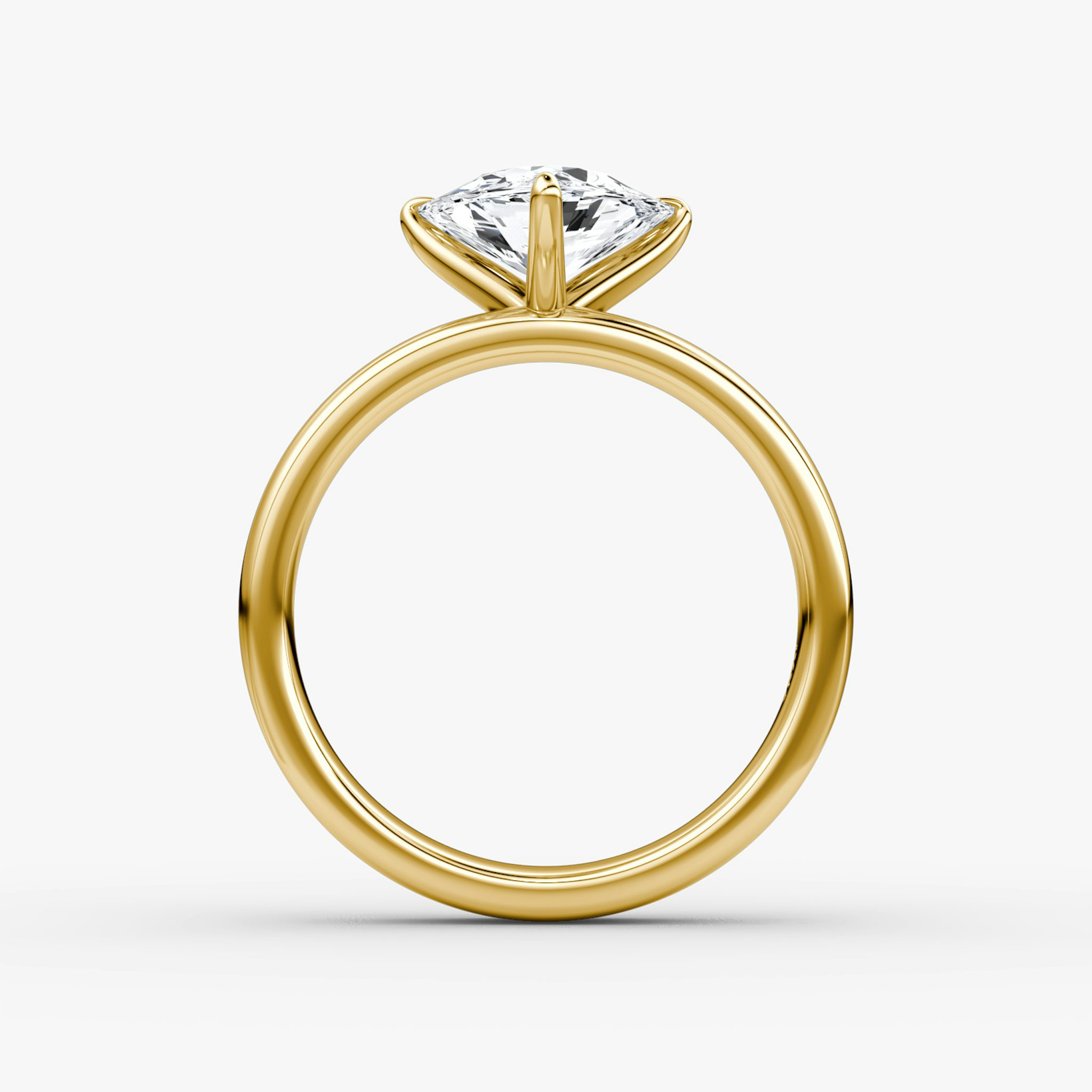 Cigar Band Solitaire | Trillion | 18k | Yellow Gold | bandWidth: 4mm | diamondOrientation: vertical | caratWeight: other