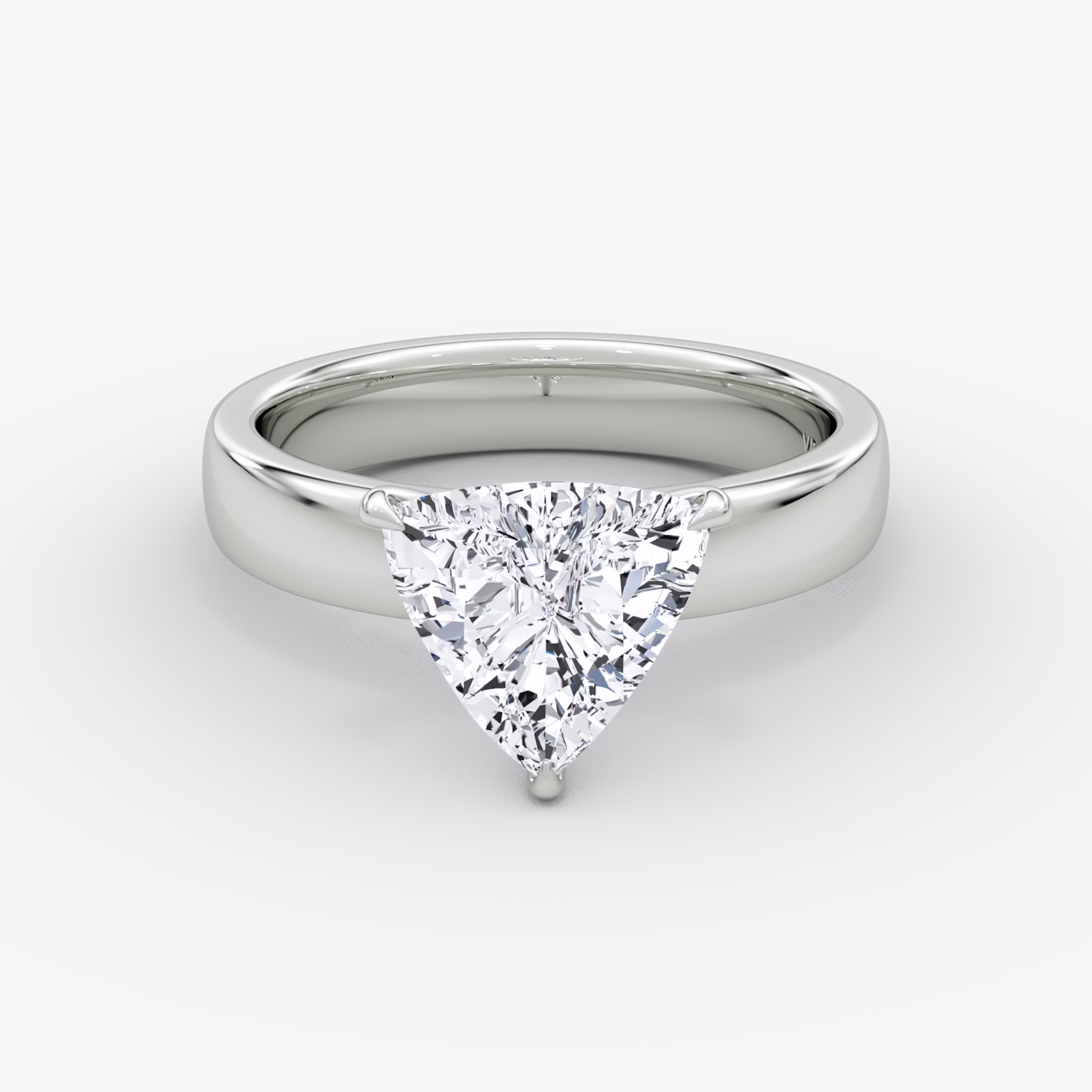 Cigar Band Solitaire | Trillion | 18k | White Gold | bandWidth: 4mm | diamondOrientation: vertical | caratWeight: other