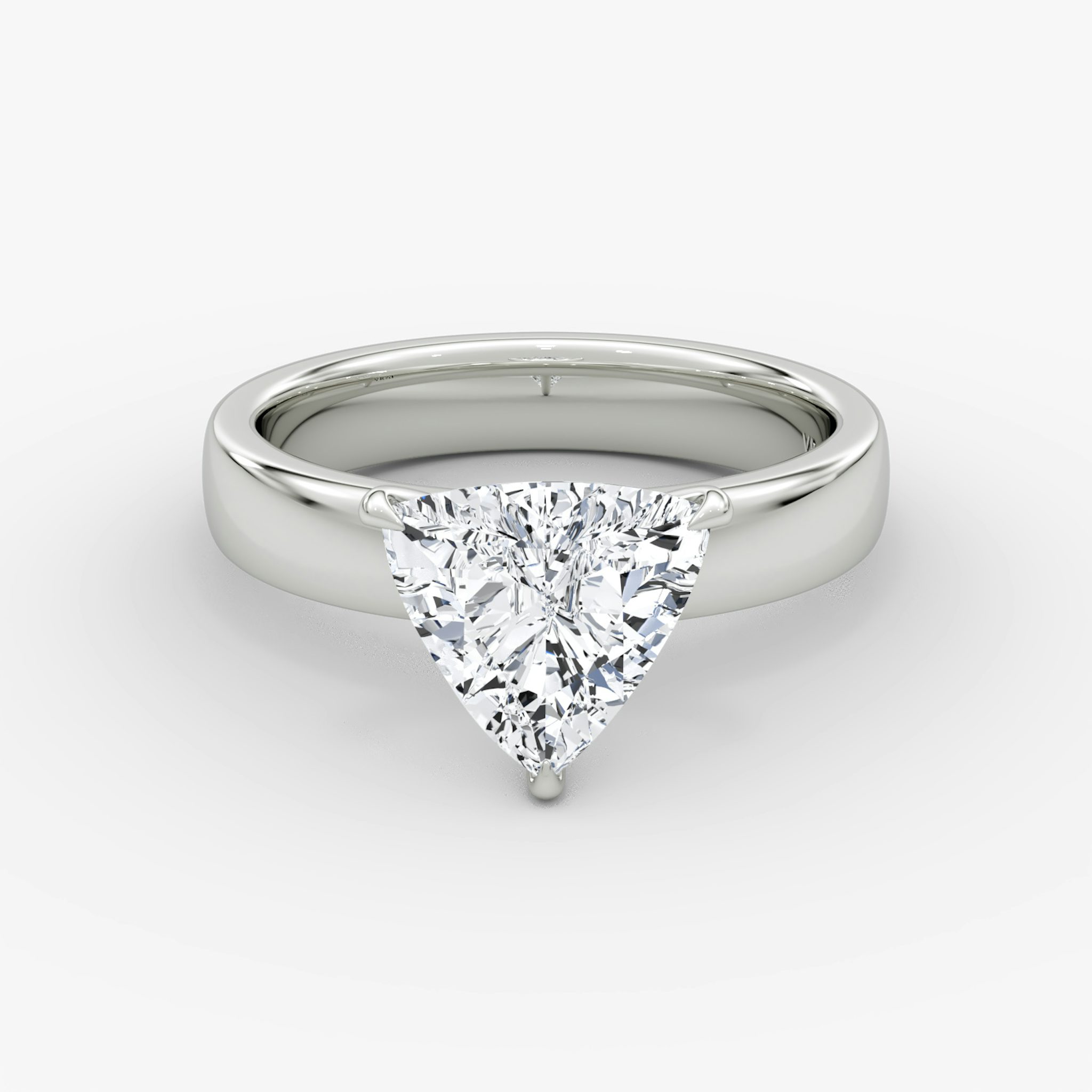 Cigar Band Solitaire | Trillion | 18k | White Gold | bandWidth: 4mm | diamondOrientation: vertical | caratWeight: other