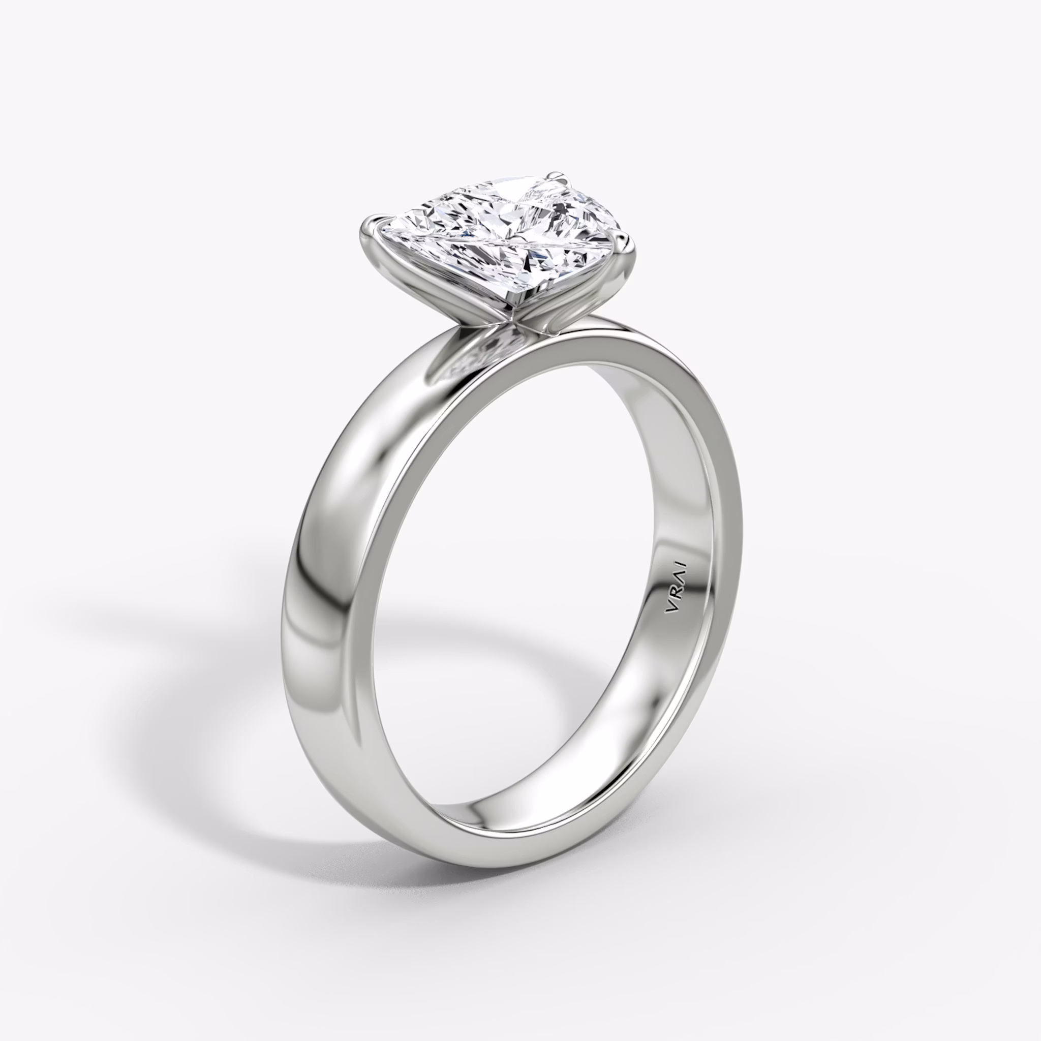 Cigar Band Solitaire | Trillion | 18k | White Gold | bandWidth: 4mm | diamondOrientation: vertical | caratWeight: other