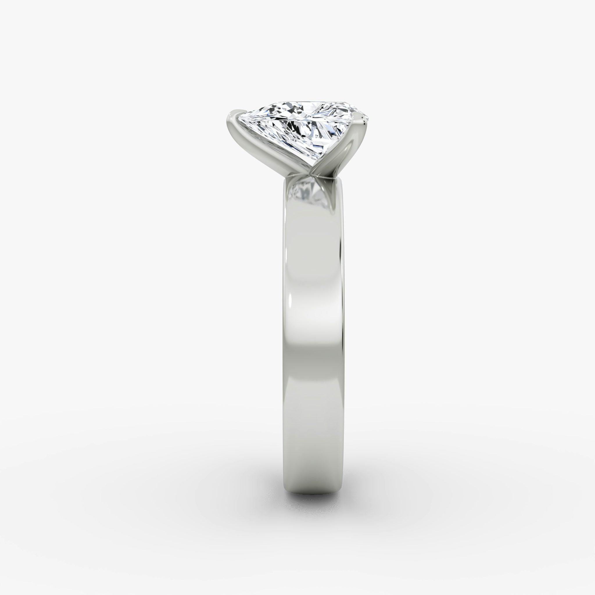 Cigar Band Solitaire | Trillion | 18k | White Gold | bandWidth: 4mm | diamondOrientation: vertical | caratWeight: other