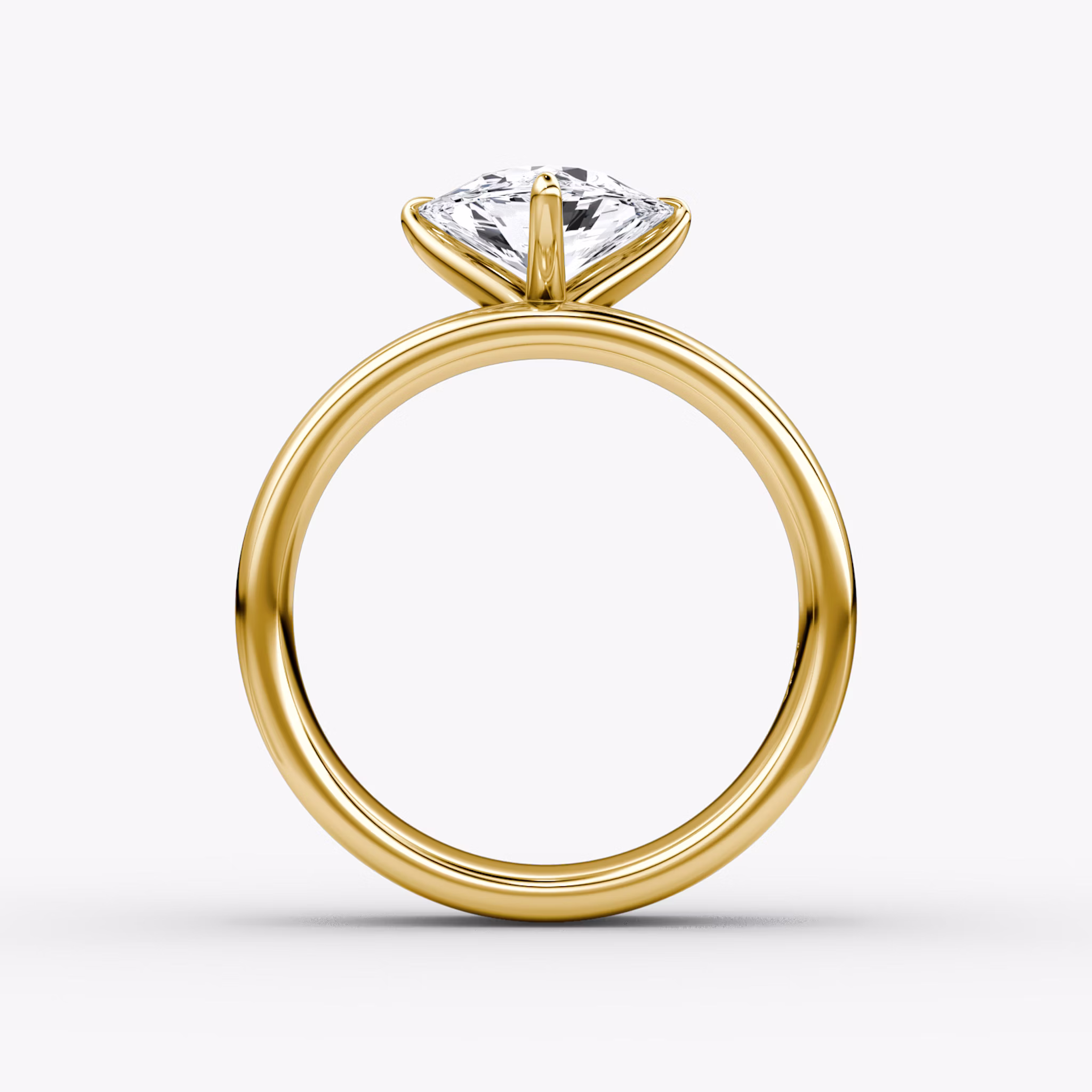 Cigar Band Solitaire | Trillion | 18k | Yellow Gold | bandWidth: 6mm | diamondOrientation: vertical | caratWeight: other