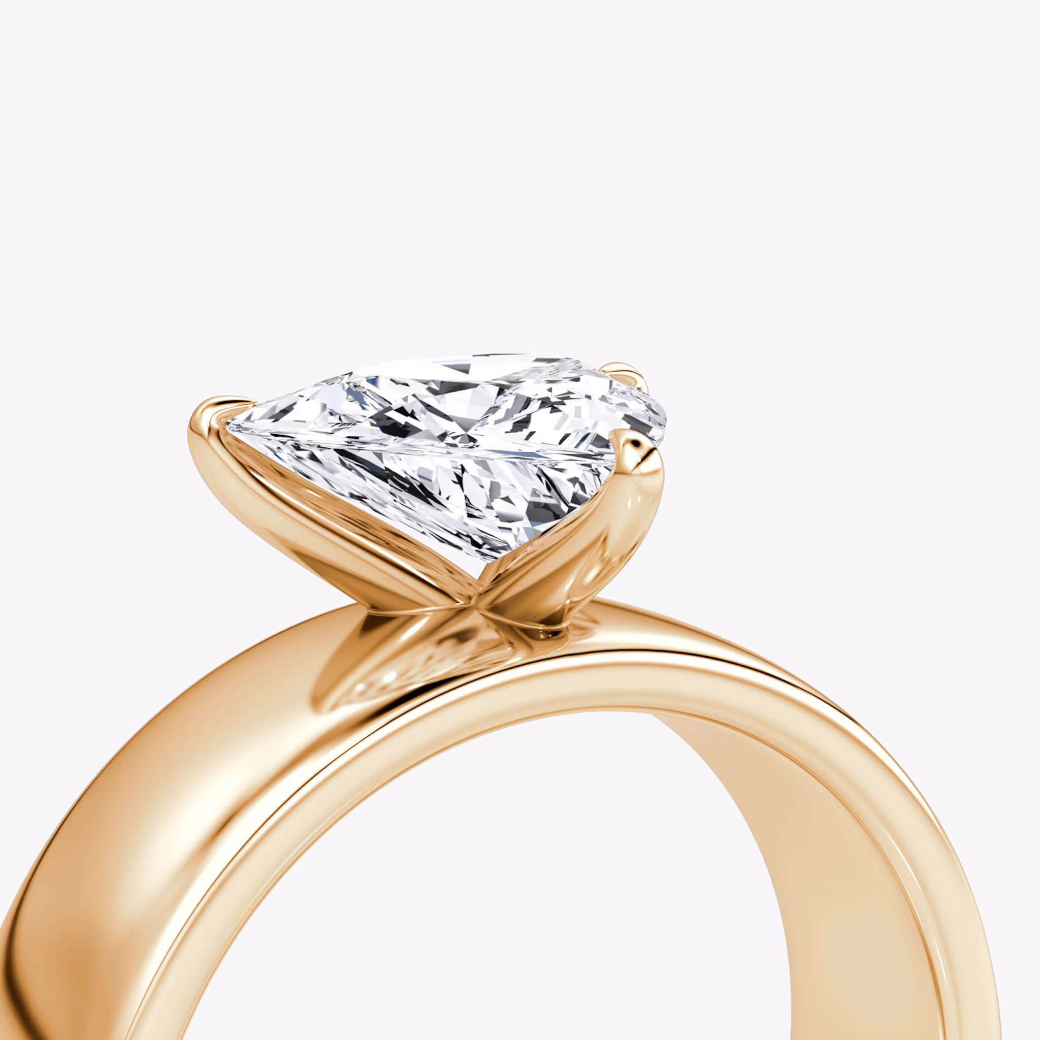 Cigar Band Solitaire | Trillion | 14k | Rose Gold | bandWidth: 6mm | diamondOrientation: vertical | caratWeight: other