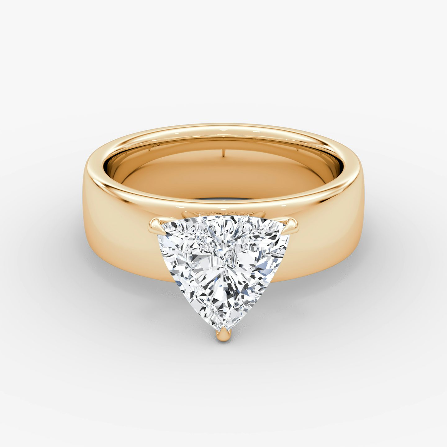 Cigar Band Solitaire | Trillion | 14k | Rose Gold | bandWidth: 6mm | diamondOrientation: vertical | caratWeight: other