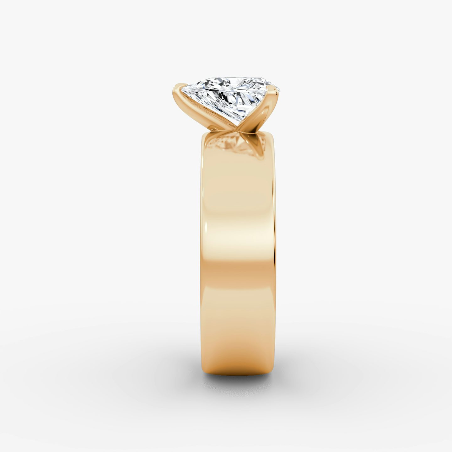 Cigar Band Solitaire | Trillion | 14k | Rose Gold | bandWidth: 6mm | diamondOrientation: vertical | caratWeight: other