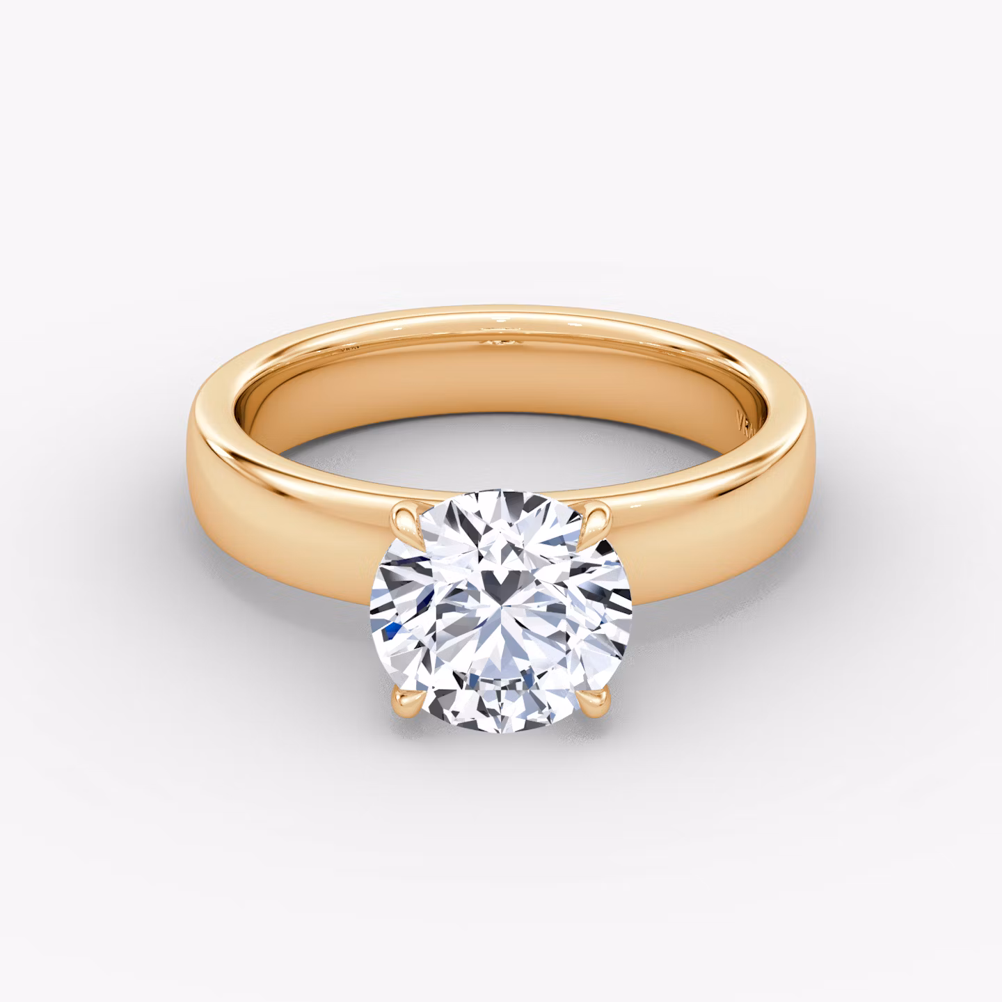 Cigar Band Solitaire Round Brilliant | Rose Gold