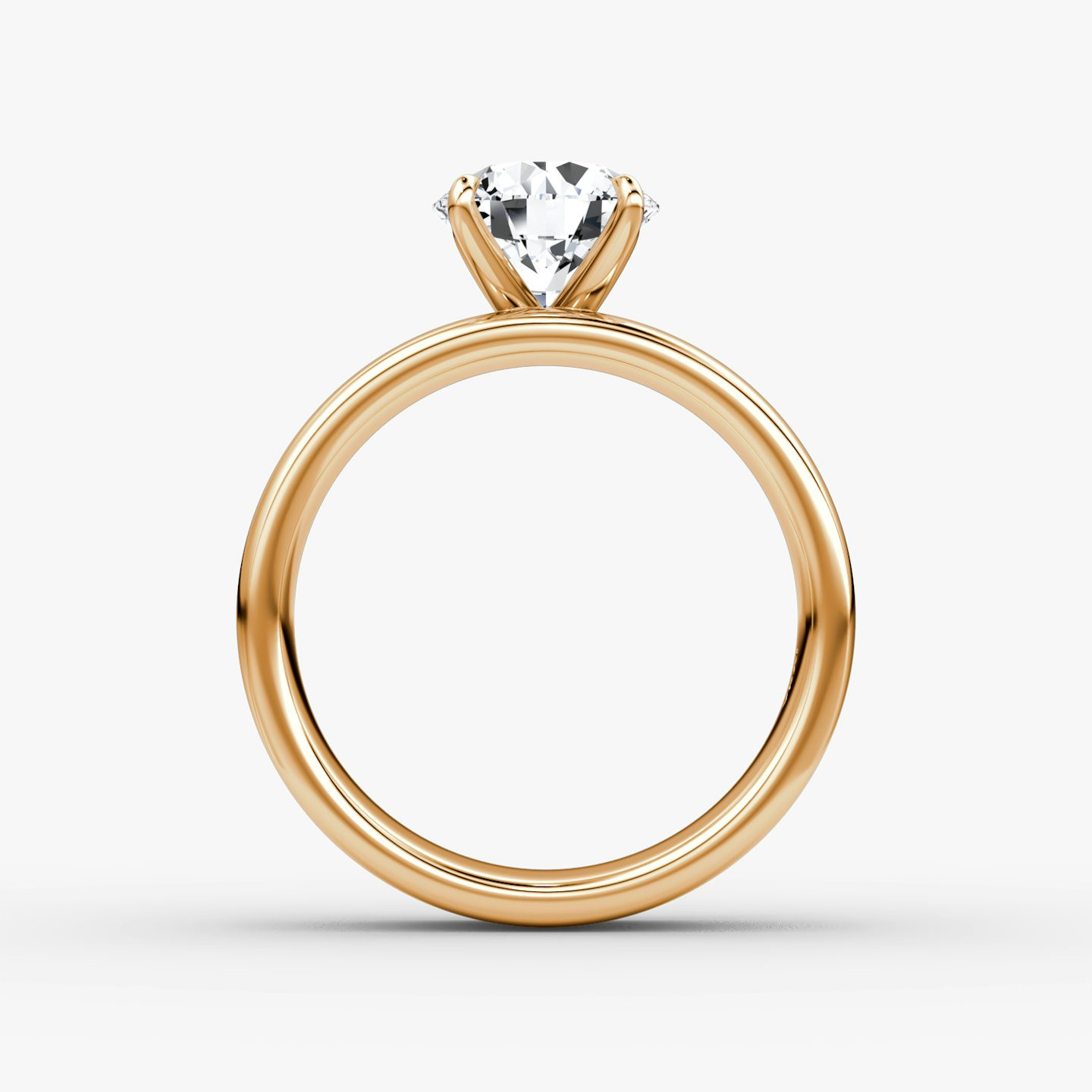 Cigar Band Solitaire | Round Brilliant | 14k | Rose Gold | bandWidth: 6mm | caratWeight: other | diamondOrientation: vertical