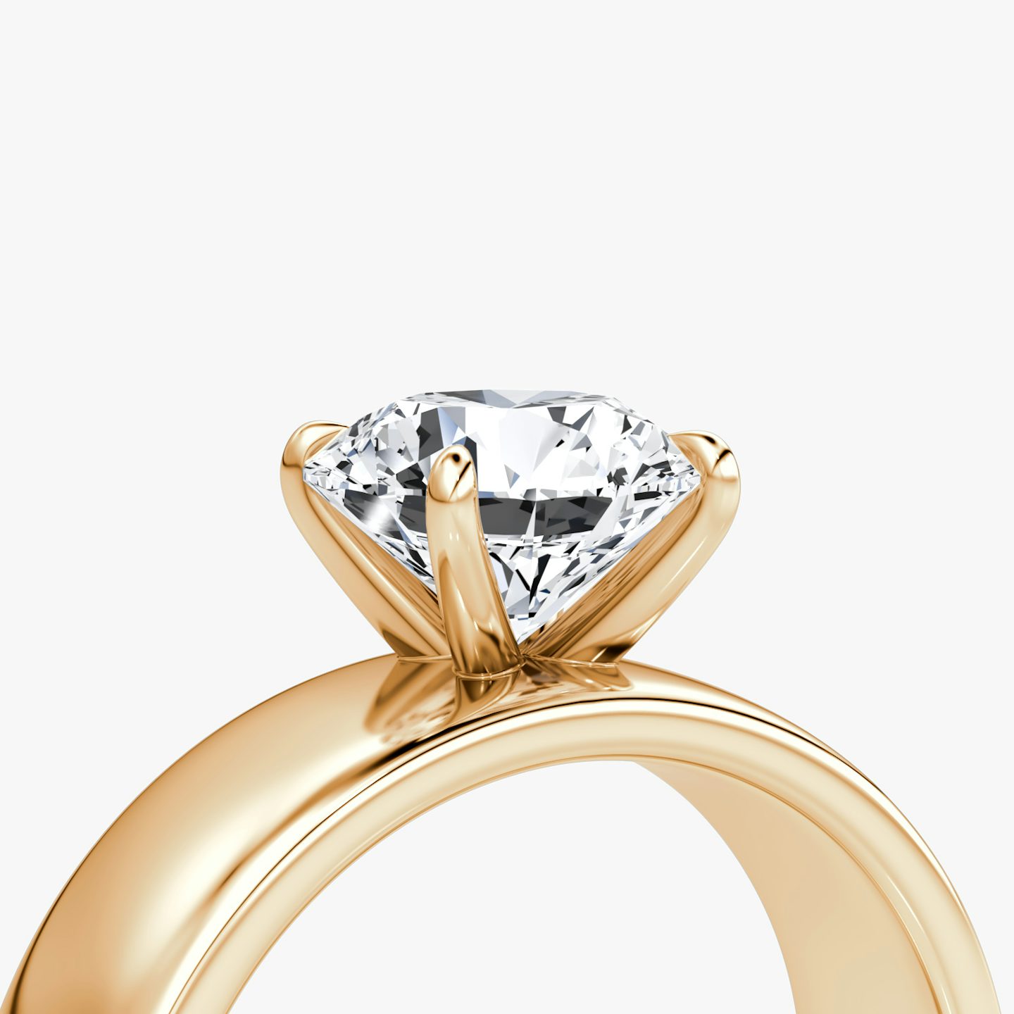 Cigar Band Solitaire | Round Brilliant | 14k | Rose Gold | bandWidth: 6mm | caratWeight: other | diamondOrientation: vertical