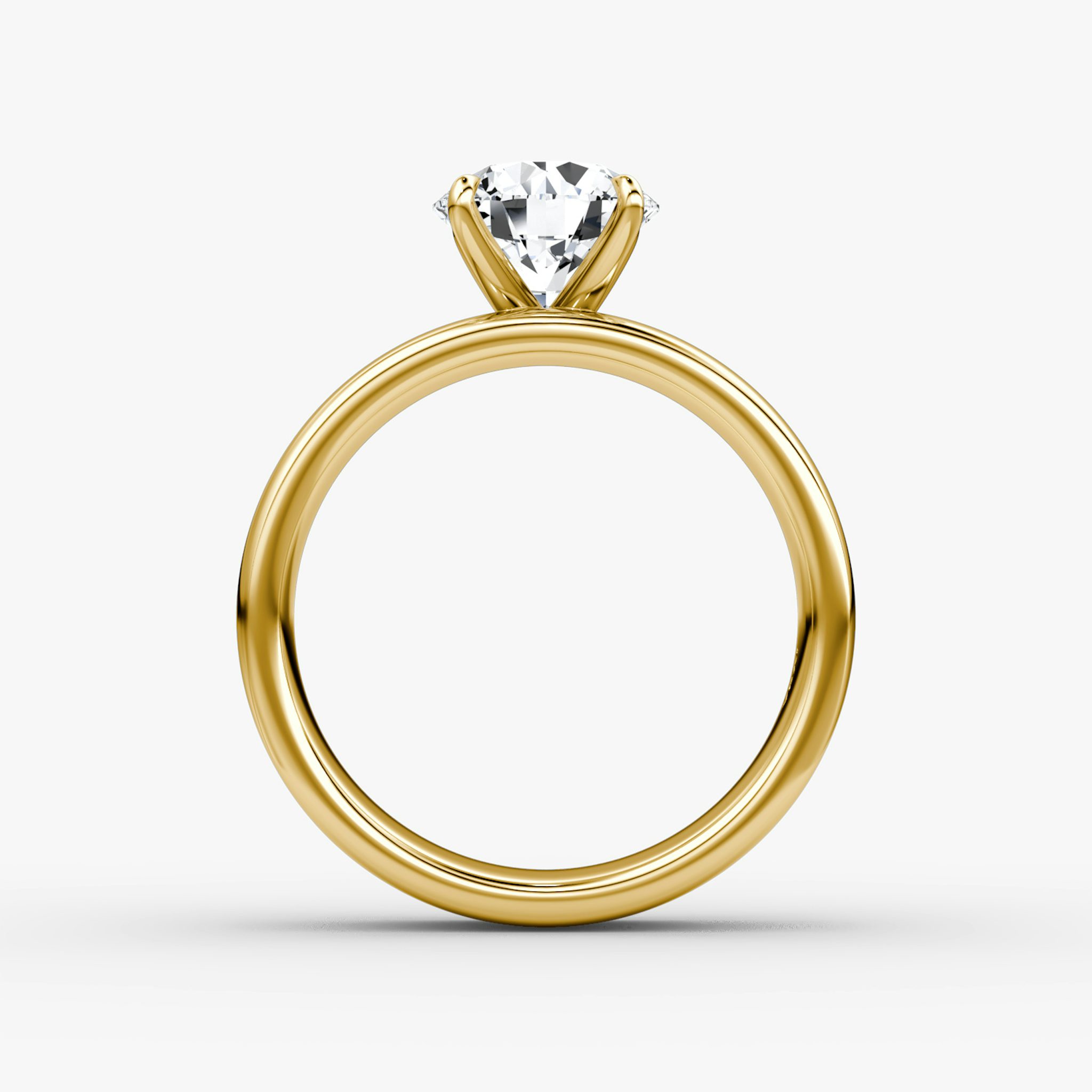 Cigar Band Solitaire | Round Brilliant | 18k | Yellow Gold | bandWidth: 6mm | caratWeight: other | diamondOrientation: vertical