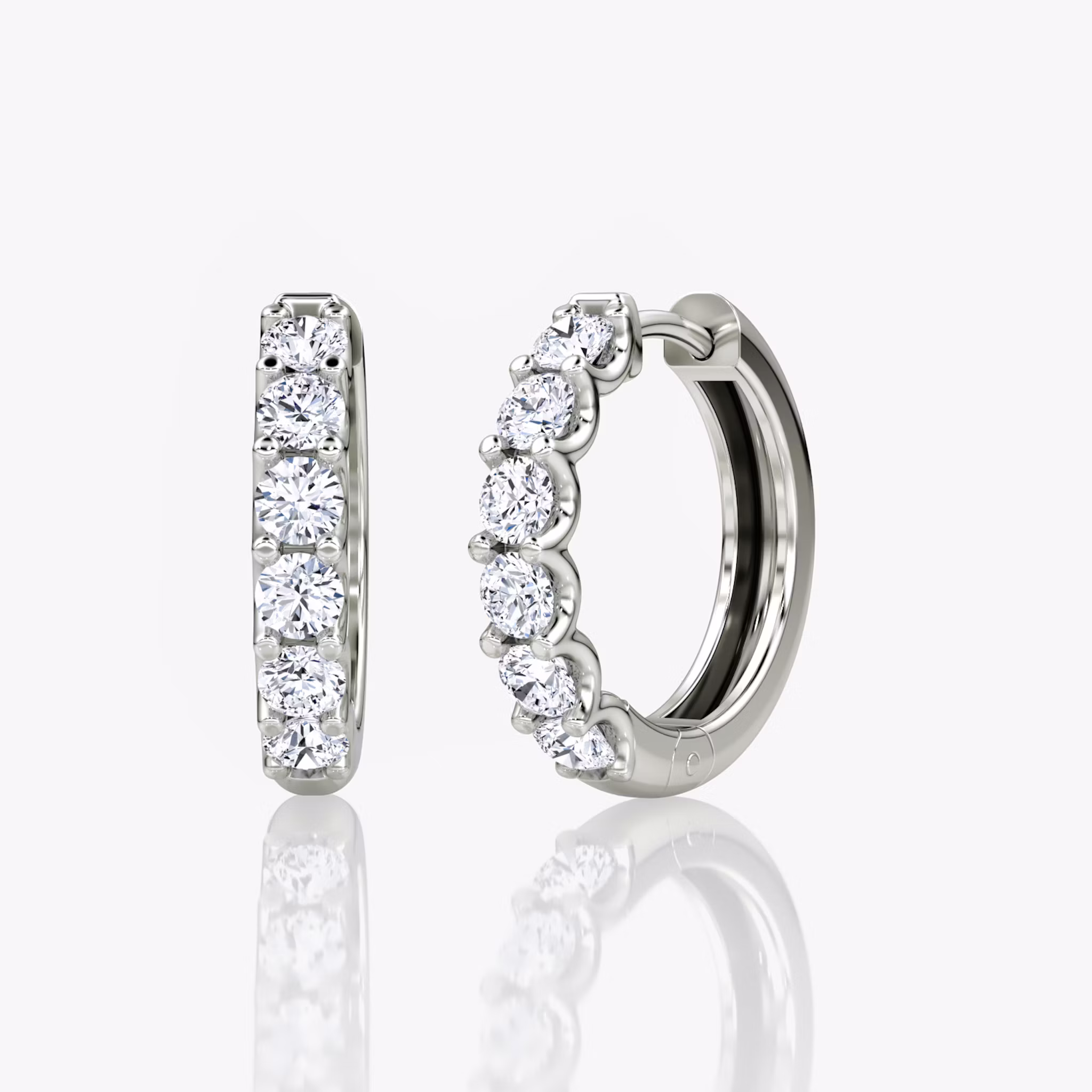 Pendiente de Aro Eternity Brillante | White Gold