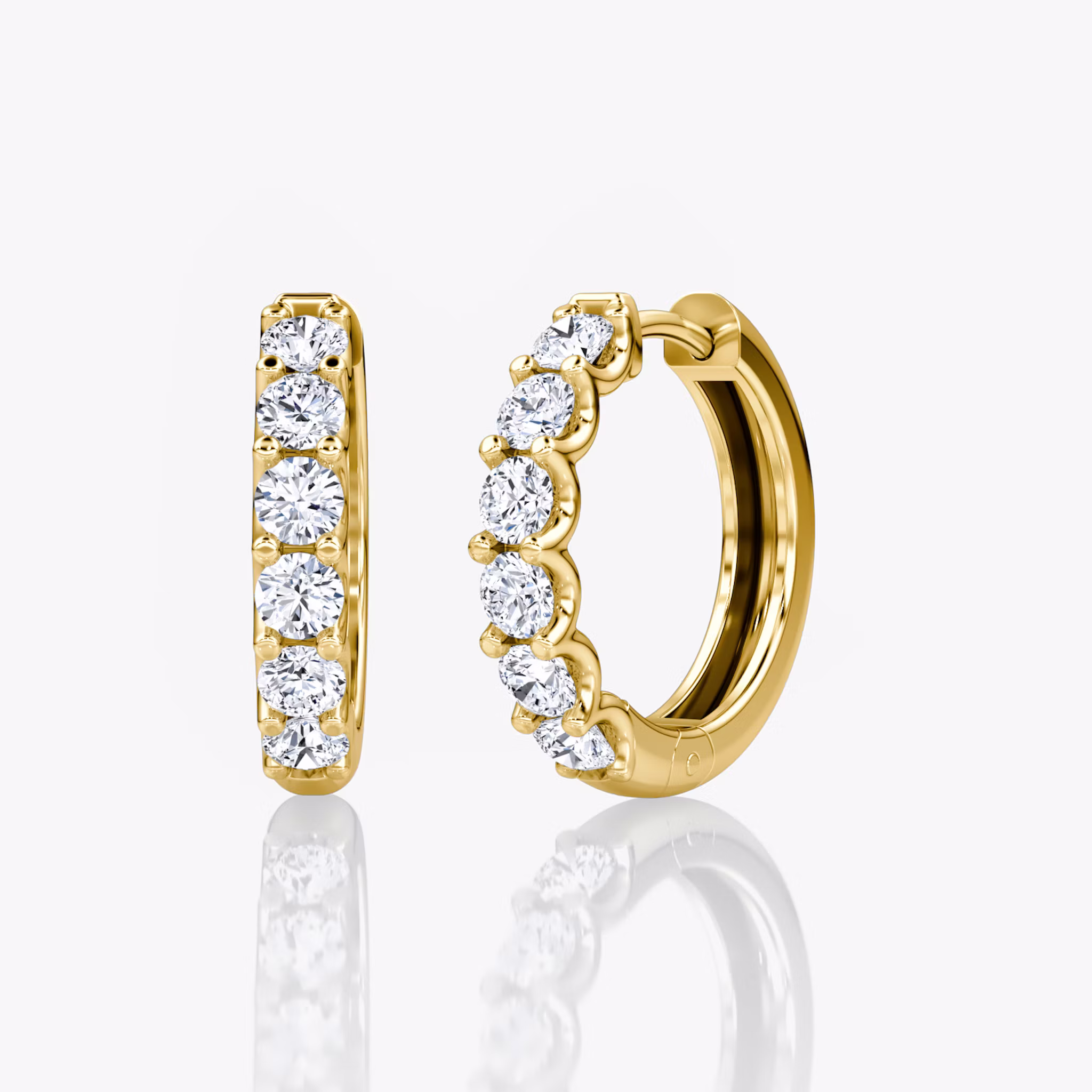 Eternity Hoop Round Brilliant | Yellow Gold