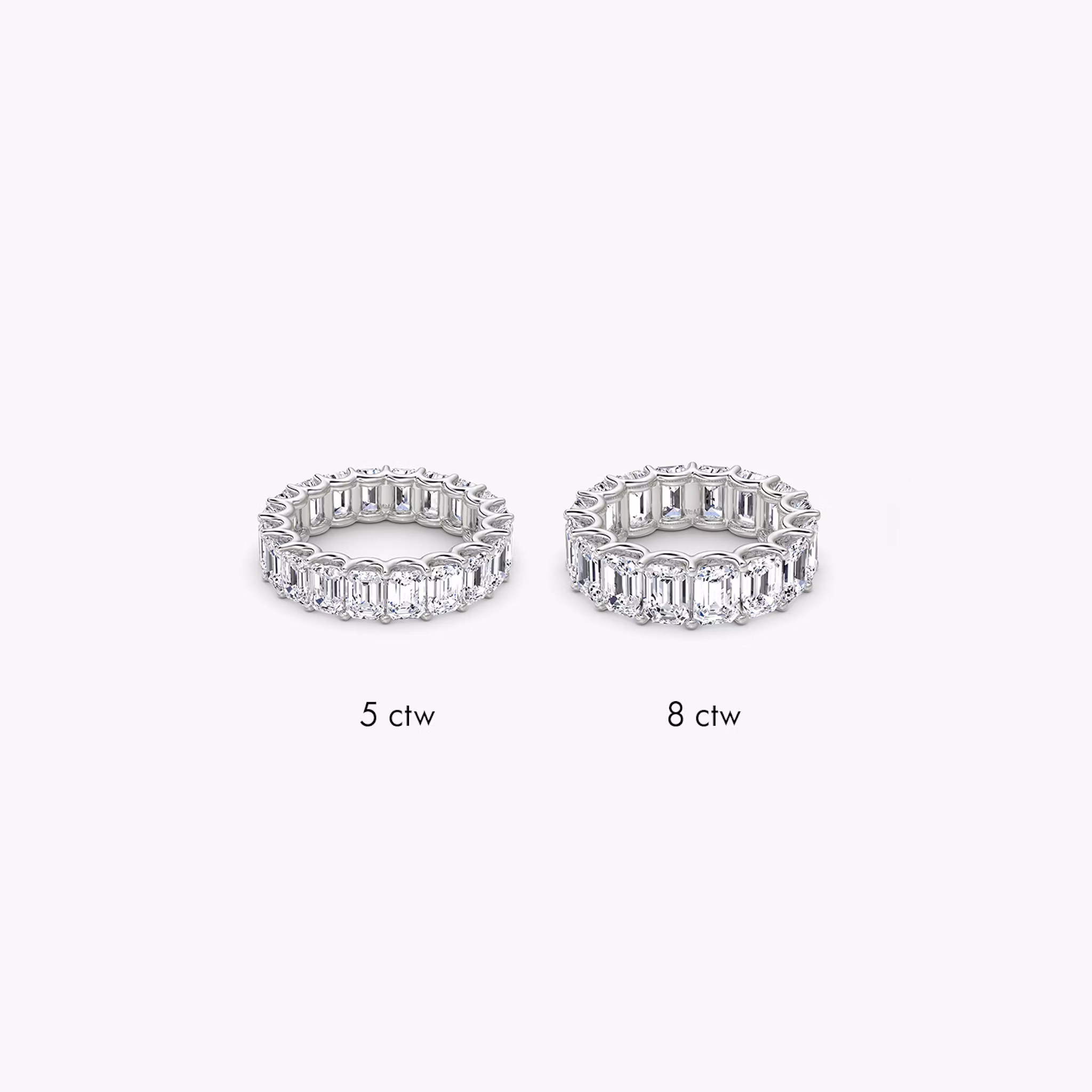 The Eternity Band | Emerald | 18k | White Gold | bandStyle: full | caratWeight: 5.0ct