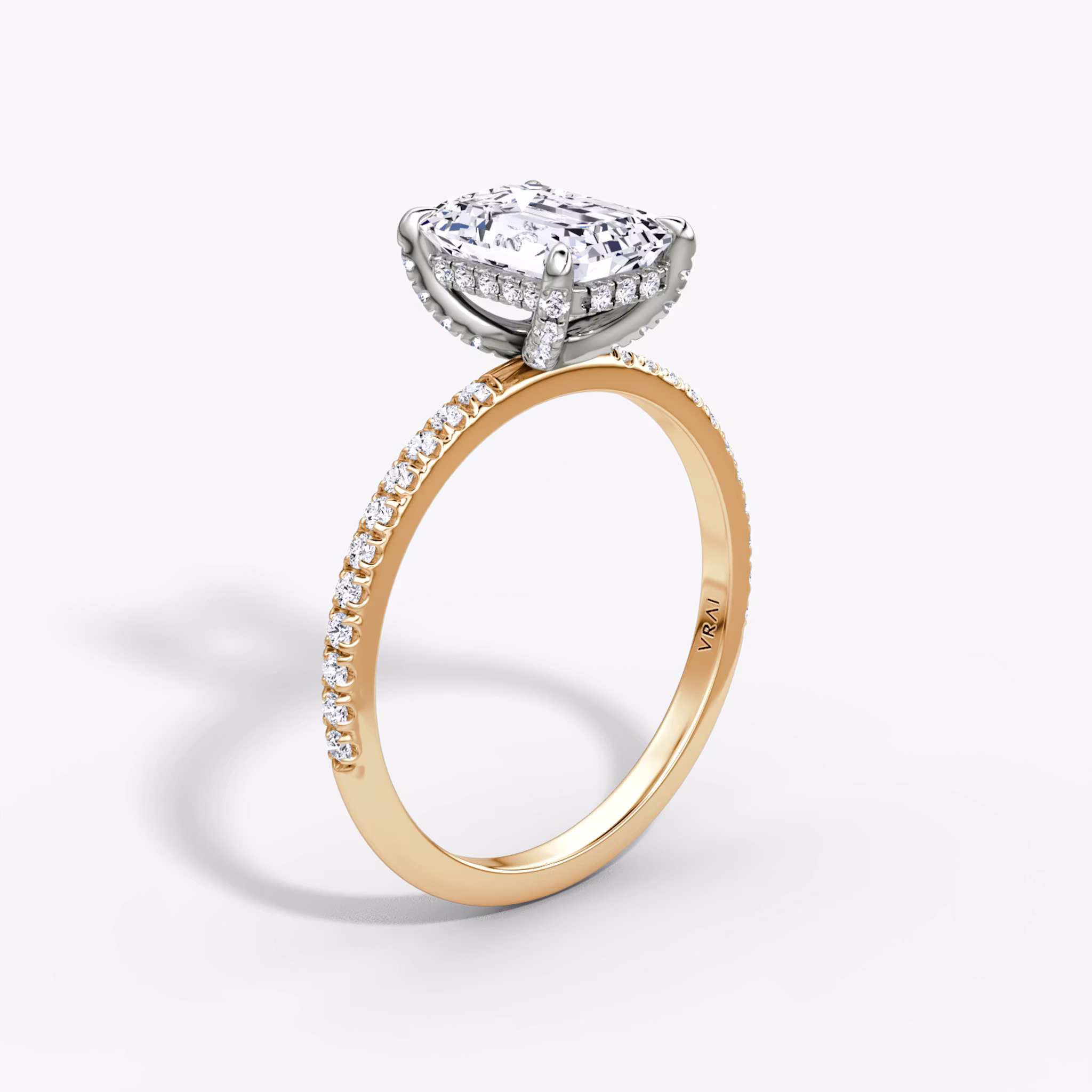 The Classic Hidden Halo Emerald | undefined