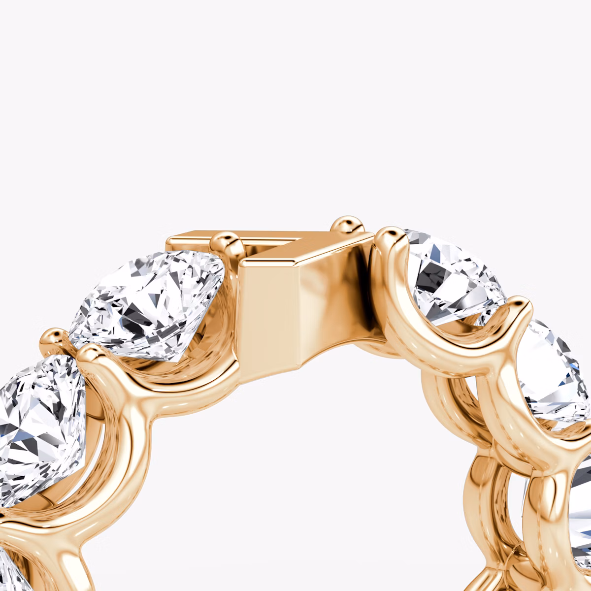 The V Eternity Band | Round Brilliant | 14k | Rose Gold | bandStyle: full | caratWeight: 6.0ct