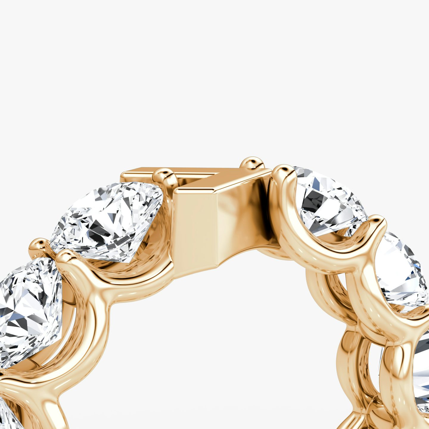 The V Eternity Band | Round Brilliant | 14k | Rose Gold | bandStyle: full | caratWeight: 6.0ct