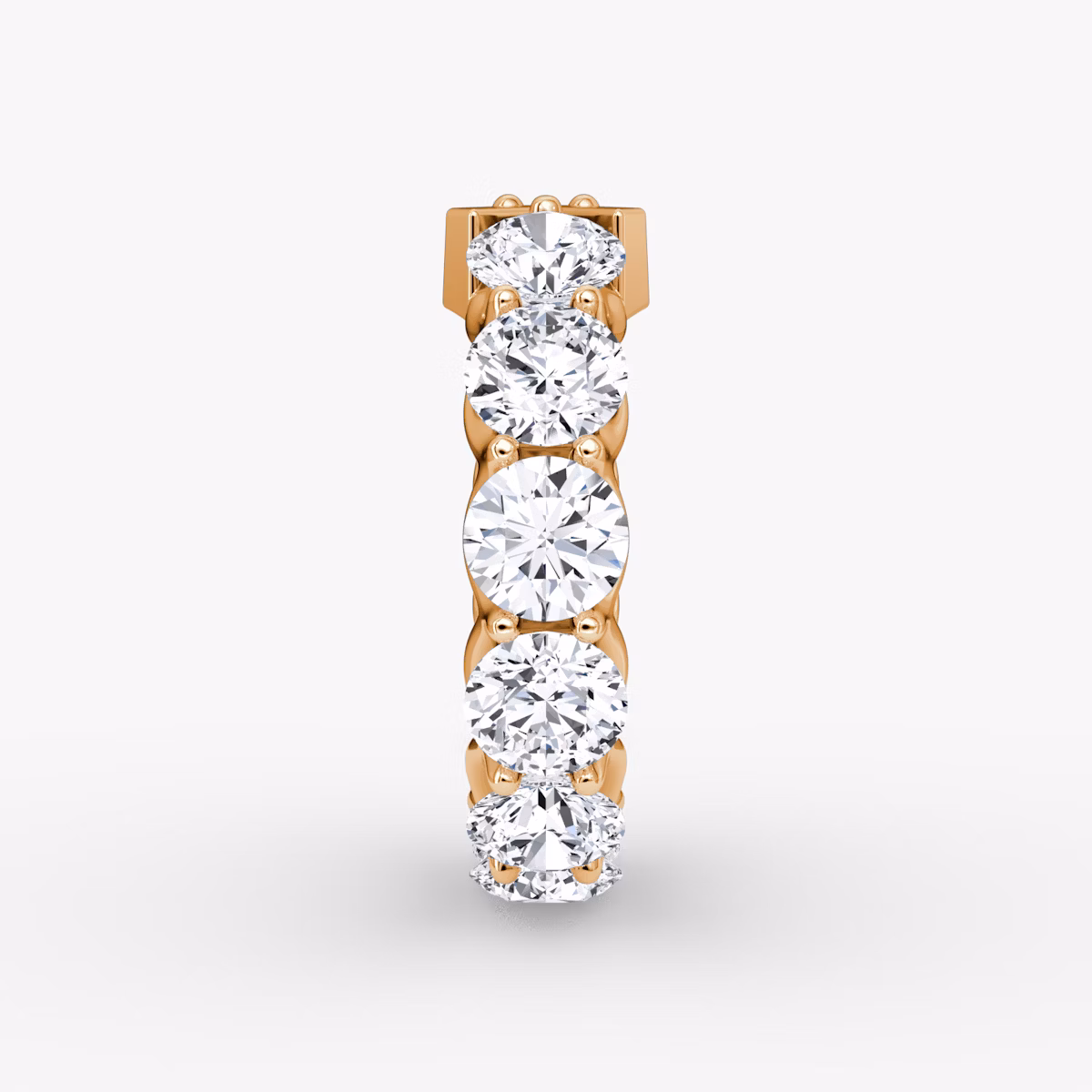 The V Eternity Band | Round Brilliant | 14k | Rose Gold | bandStyle: full | caratWeight: 6.0ct