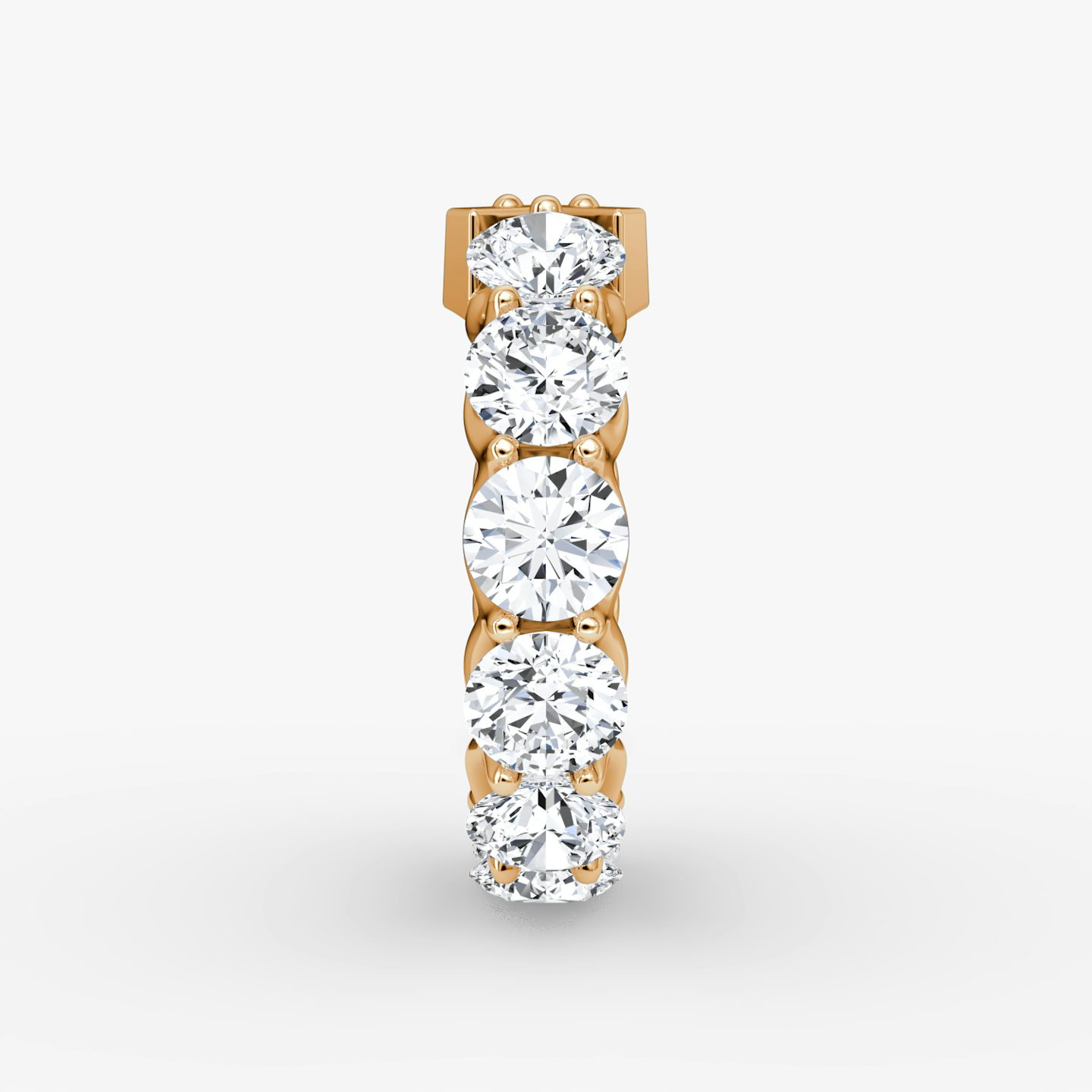 The V Eternity Band | Round Brilliant | 14k | Rose Gold | bandStyle: full | caratWeight: 6.0ct