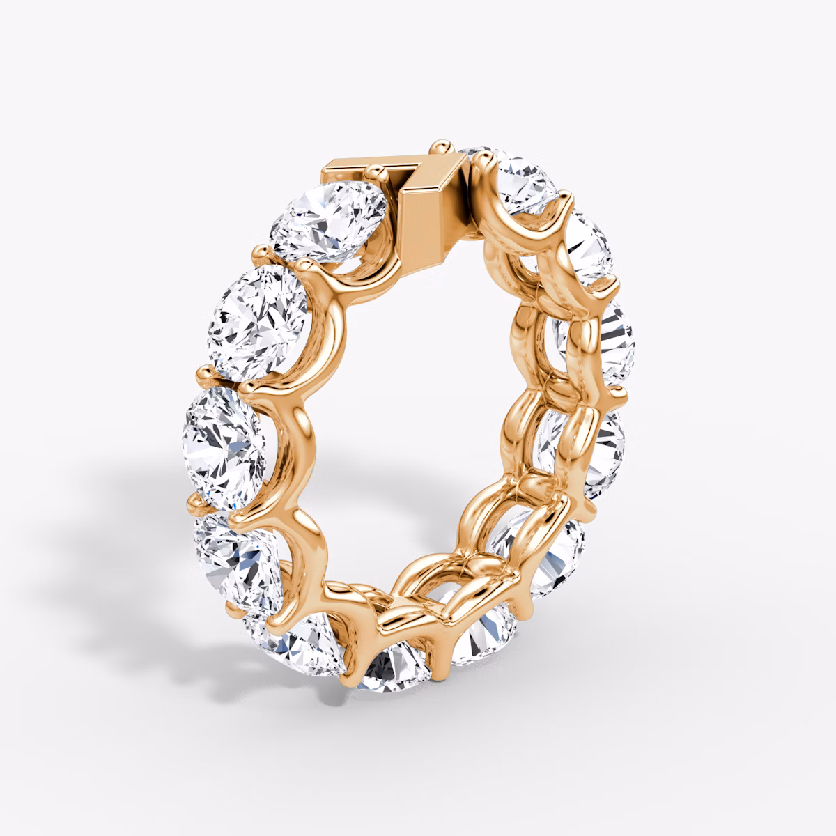 The V Eternity Band | Round Brilliant | 14k | Rose Gold | bandStyle: full | caratWeight: 6.0ct