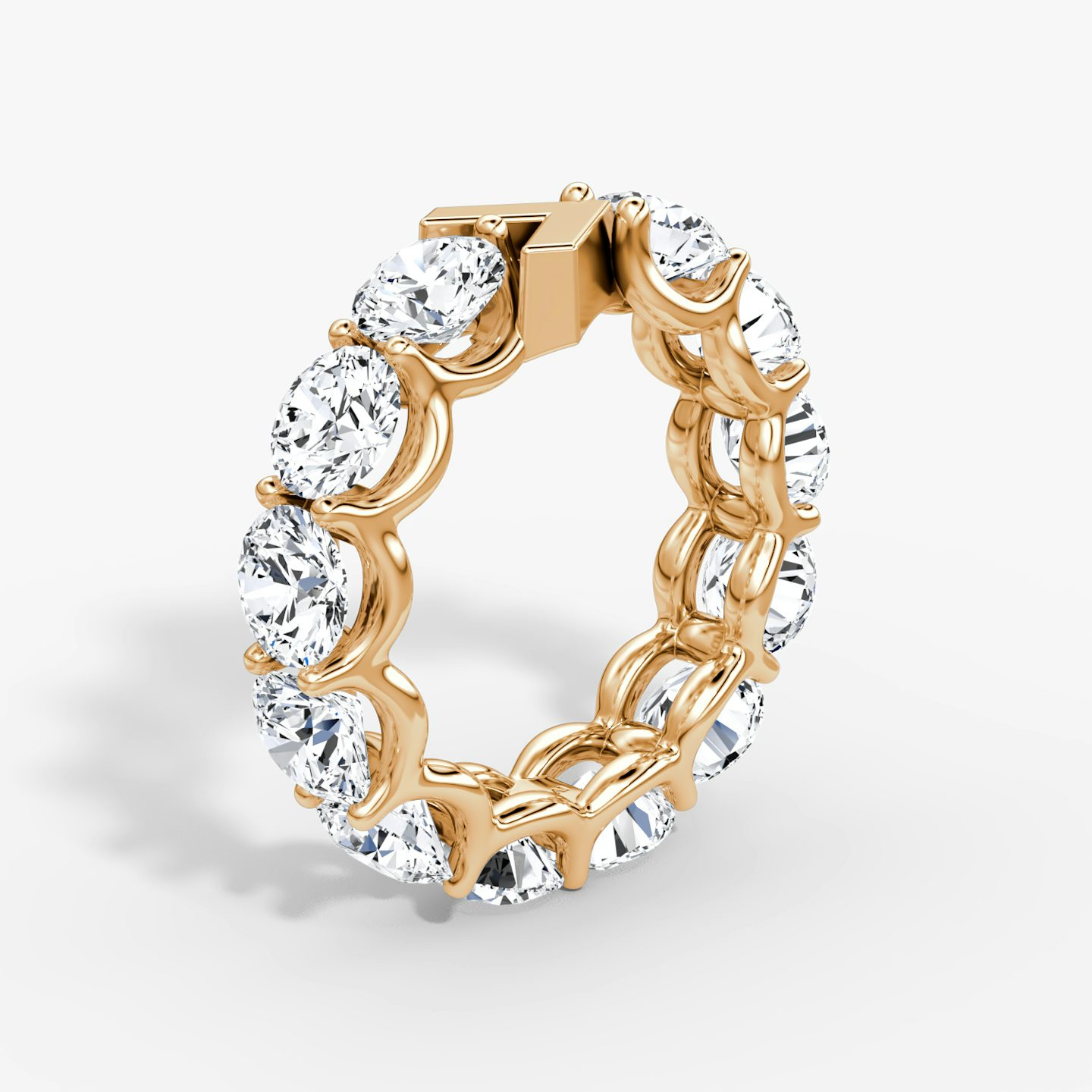 The V Eternity Band | Round Brilliant | 14k | Rose Gold | bandStyle: full | caratWeight: 6.0ct
