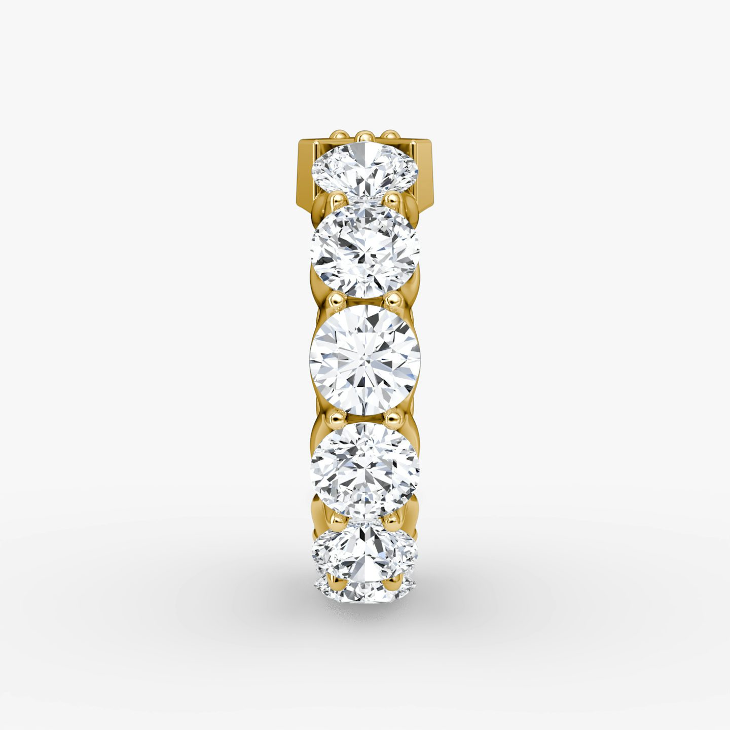 The V Eternity Band | Round Brilliant | 18k | Yellow Gold | bandStyle: full | caratWeight: 6.0ct