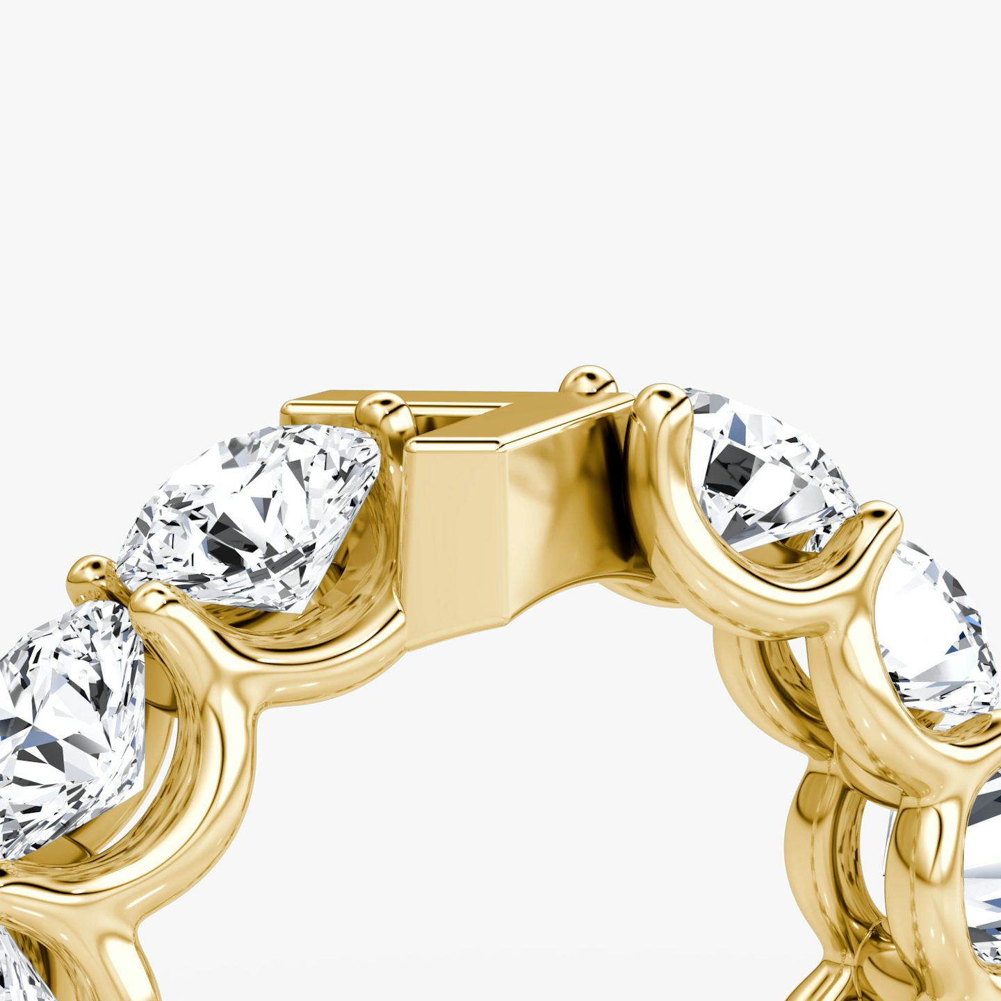 The V Eternity Band | Round Brilliant | 18k | Yellow Gold | bandStyle: full | caratWeight: 6.0ct