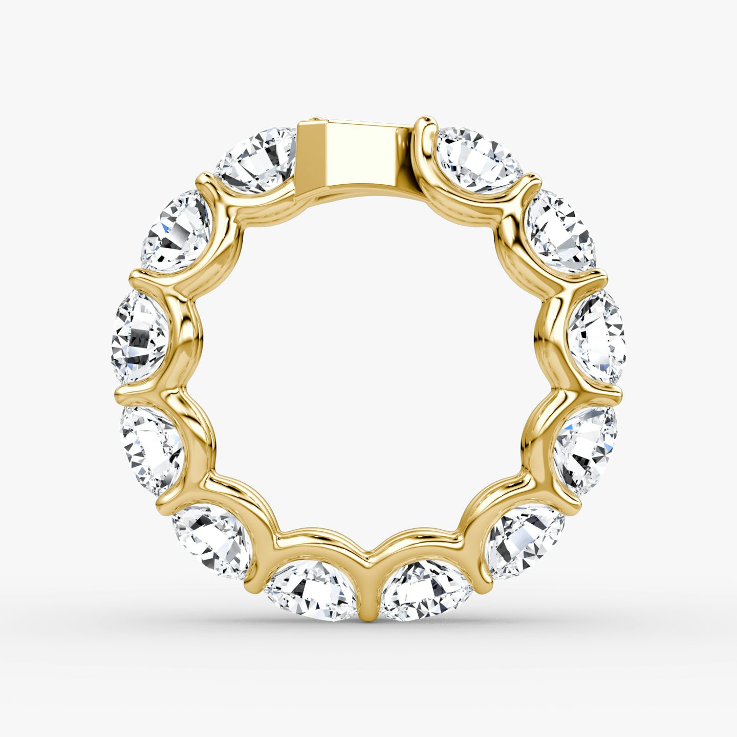 The V Eternity Band | Round Brilliant | 18k | Yellow Gold | bandStyle: full | caratWeight: 6.0ct