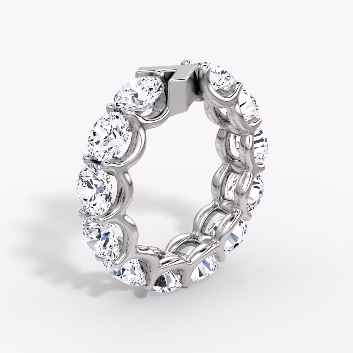 The V Eternity Band | Round Brilliant | Platinum | bandStyle: full | caratWeight: 6.0ct
