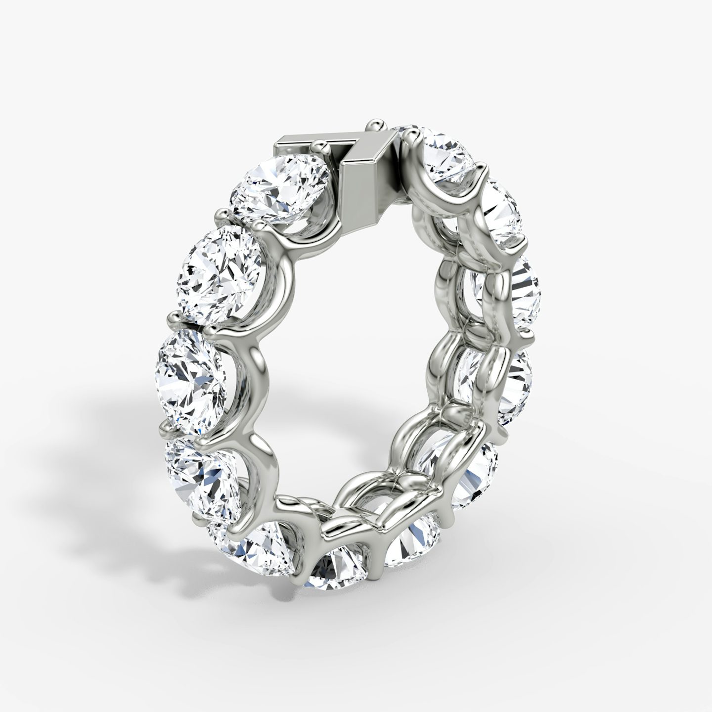 The V Eternity Band | Round Brilliant | Platinum | bandStyle: full | caratWeight: 6.0ct