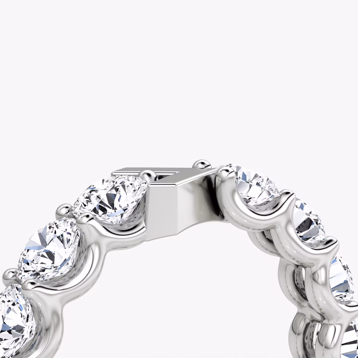 The V Eternity Band | Round Brilliant | Platinum | bandStyle: full | caratWeight: 3.75ct