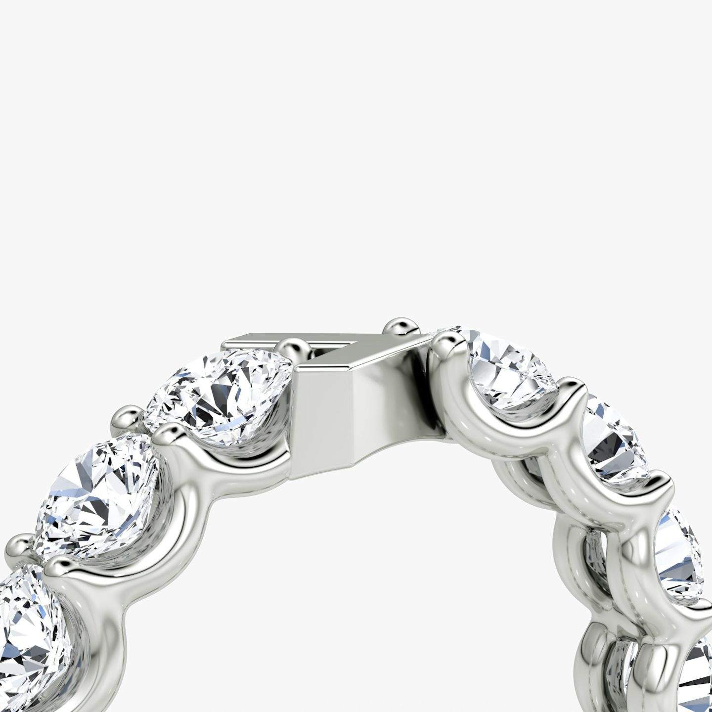The V Eternity Band | Round Brilliant | 18k | White Gold | bandStyle: full | caratWeight: 3.75ct