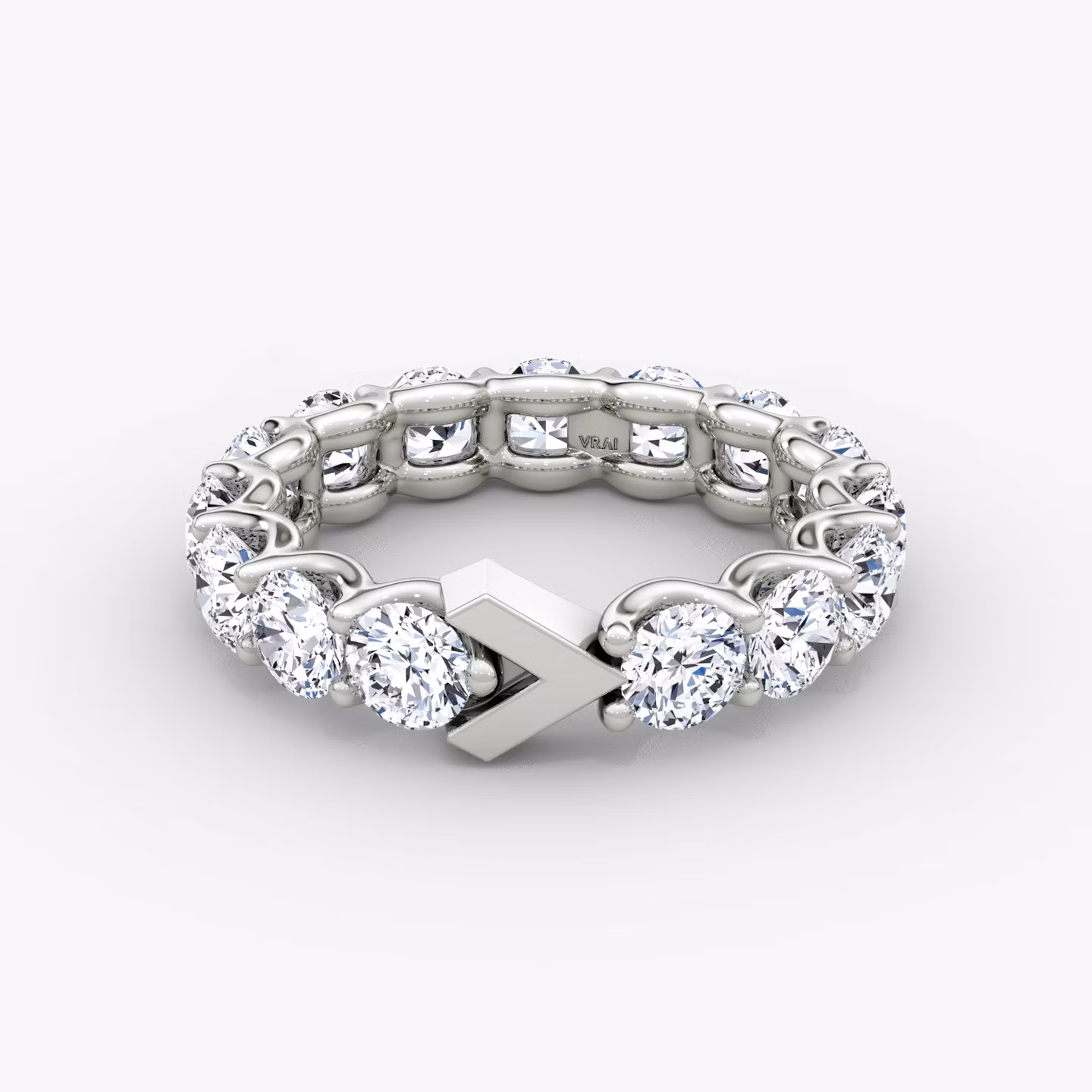 The V Eternity Band Round Brilliant | Platinum