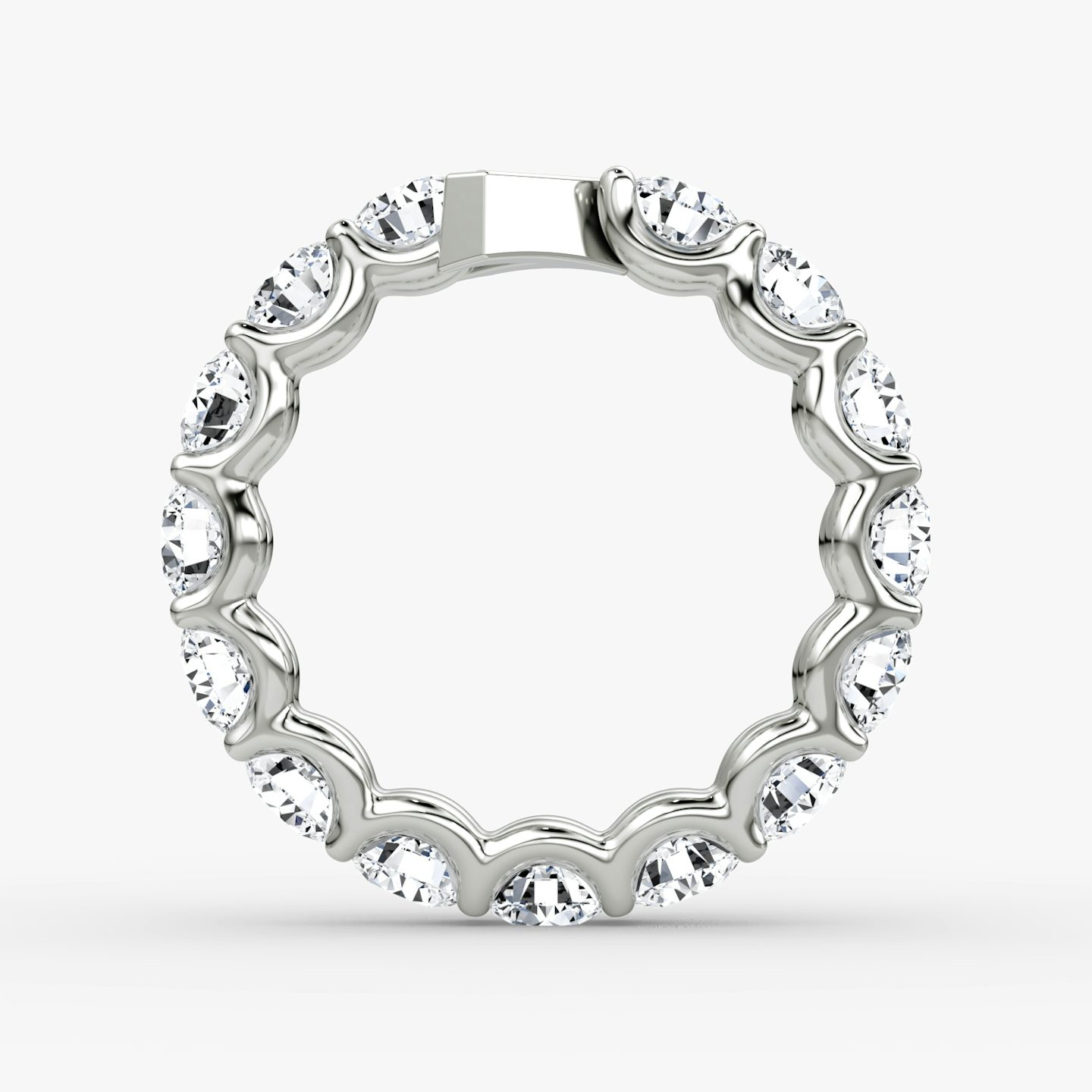 The V Eternity Band | Round Brilliant | 18k | White Gold | bandStyle: full | caratWeight: 3.75ct