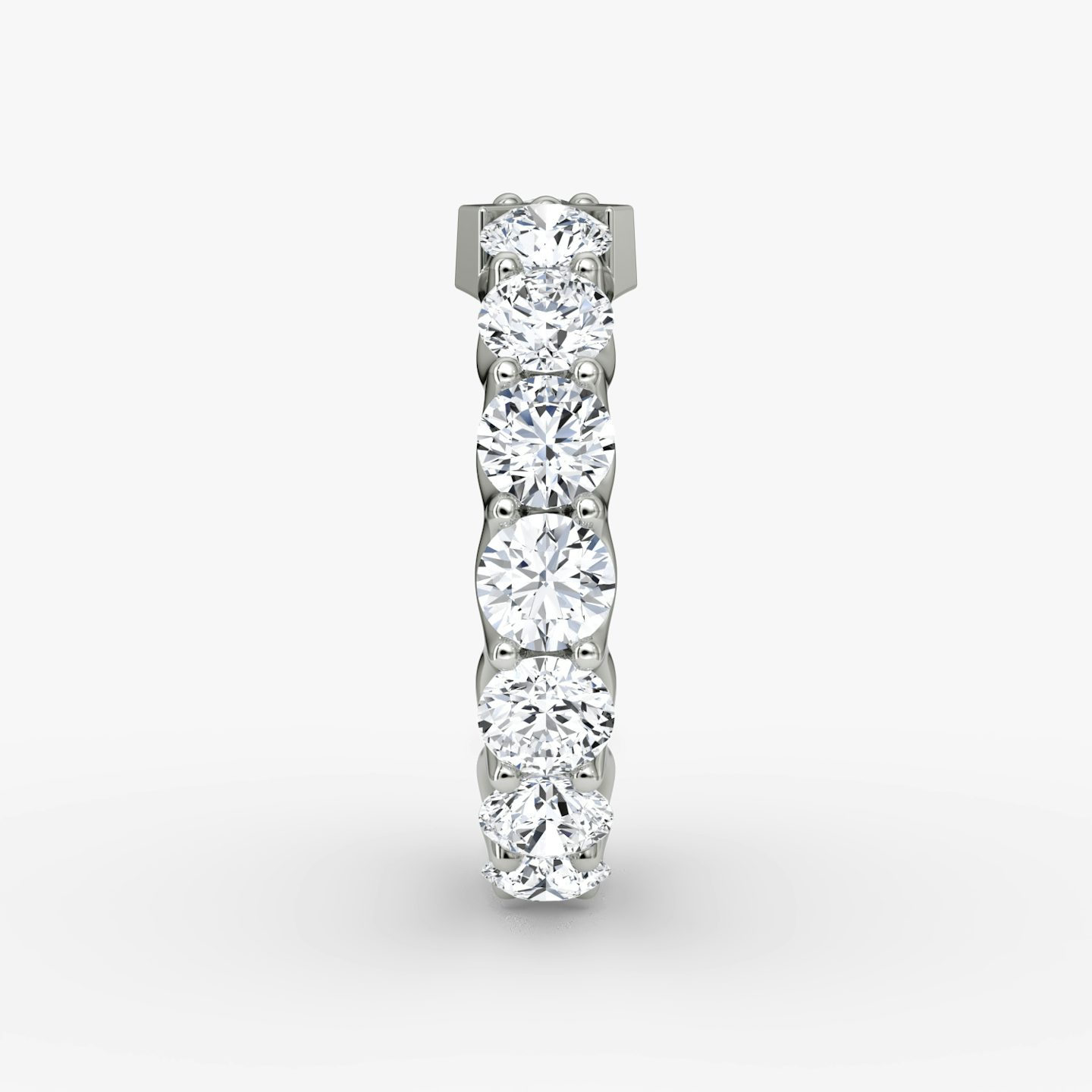 The V Eternity Band | Round Brilliant | 18k | White Gold | bandStyle: full | caratWeight: 3.75ct