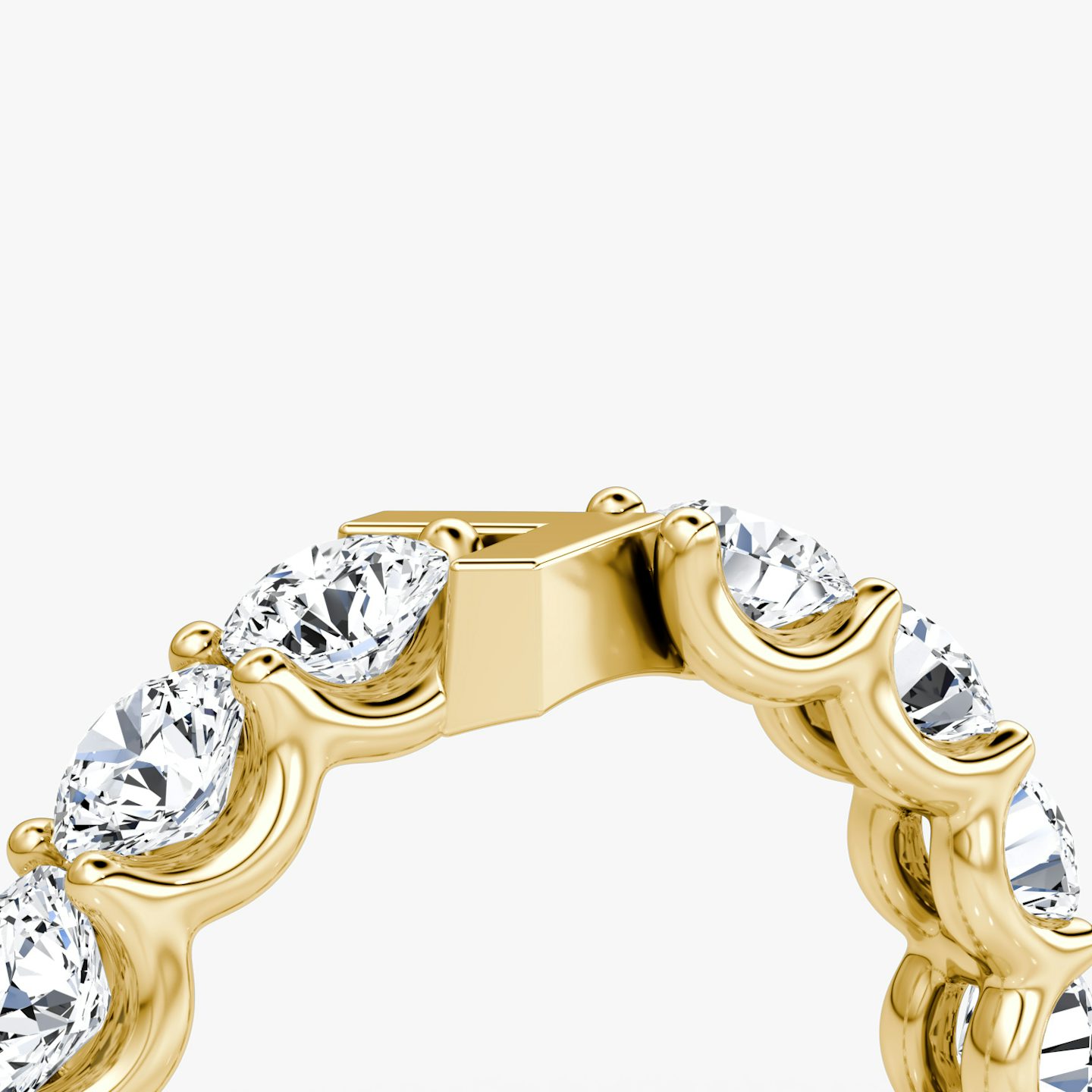 The V Eternity Band | Round Brilliant | 18k | Yellow Gold | bandStyle: full | caratWeight: 3.75ct