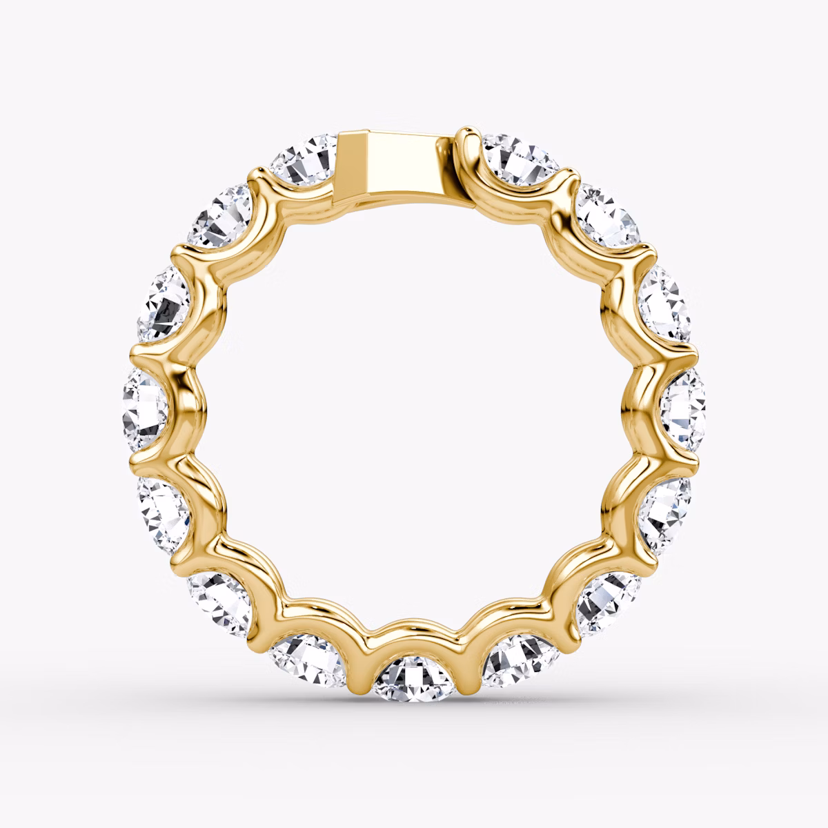 The V Eternity Band | Round Brilliant | 18k | Yellow Gold | bandStyle: full | caratWeight: 3.75ct