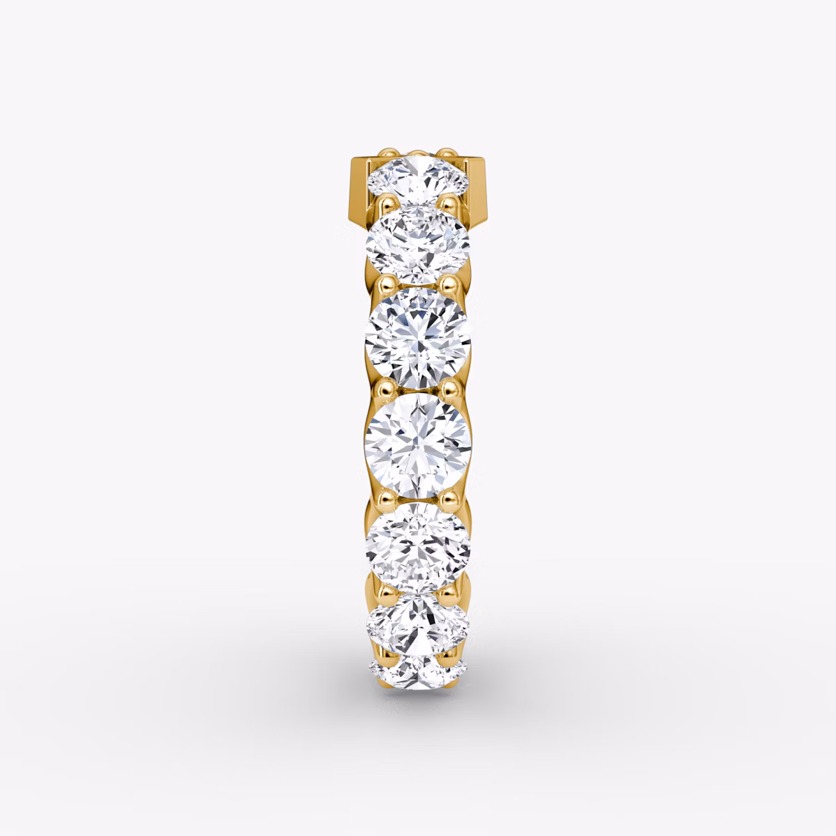 The V Eternity Band | Round Brilliant | 18k | Yellow Gold | bandStyle: full | caratWeight: 3.75ct