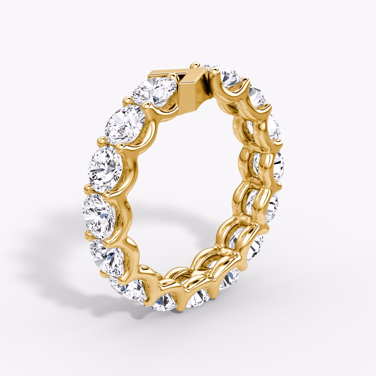 The V Eternity Band | Round Brilliant | 18k | Yellow Gold | bandStyle: full | caratWeight: 3.75ct