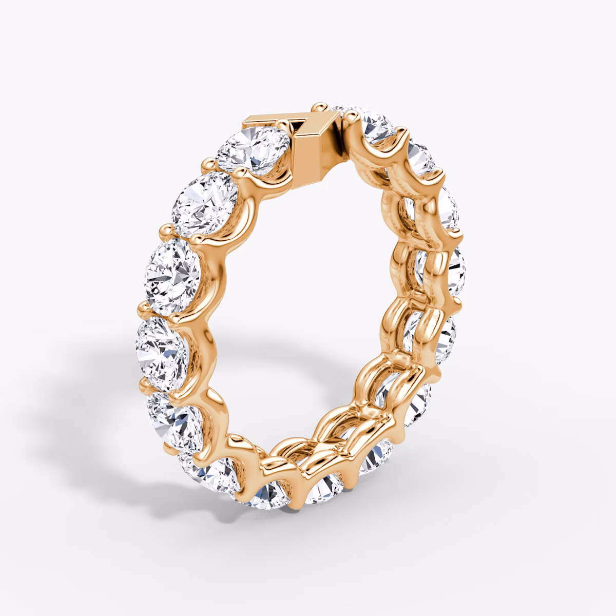 The V Eternity Band | Round Brilliant | 14k | Rose Gold | bandStyle: full | caratWeight: 3.75ct