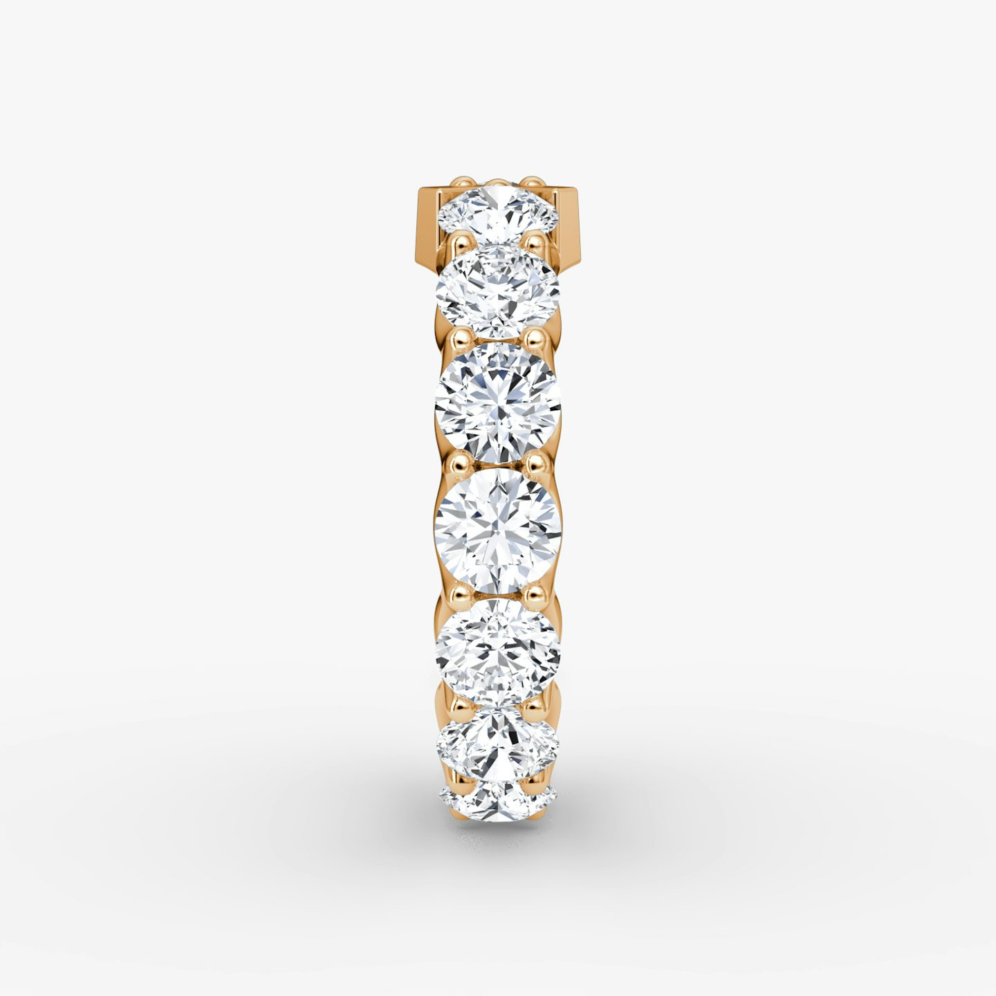 The V Eternity Band | Round Brilliant | 14k | Rose Gold | bandStyle: full | caratWeight: 3.75ct