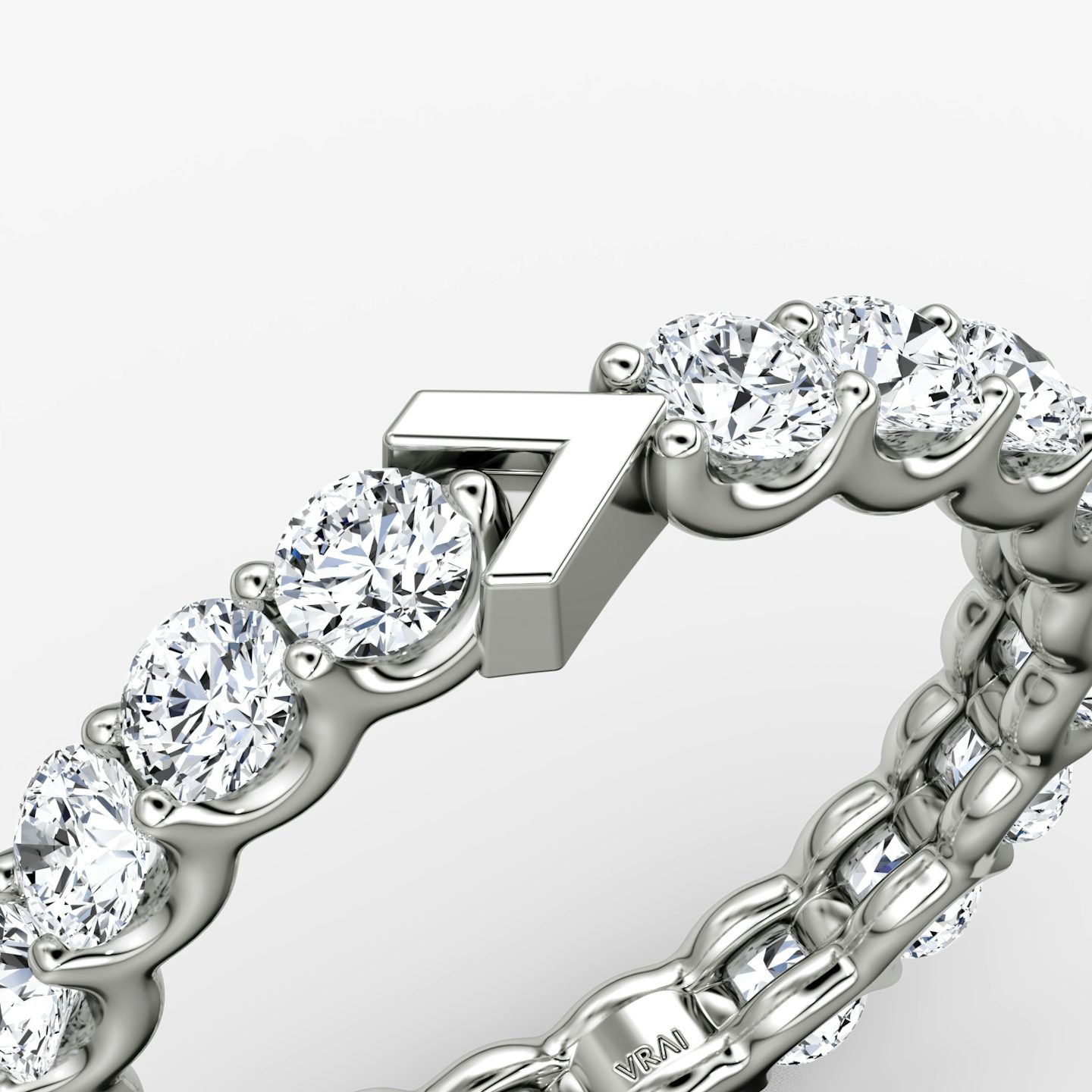 The V Eternity Band | Round Brilliant | Platinum | bandStyle: full | caratWeight: 2.0ct