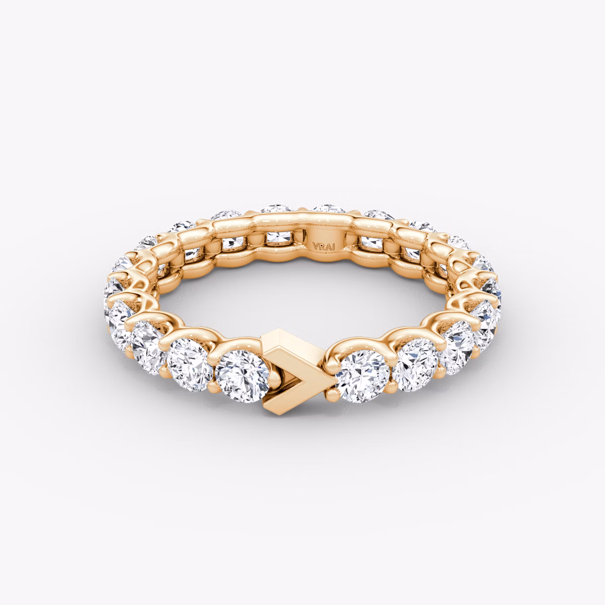 The V Eternity Band | Round Brilliant | 14k | Rose Gold | bandStyle: full | caratWeight: 2.0ct