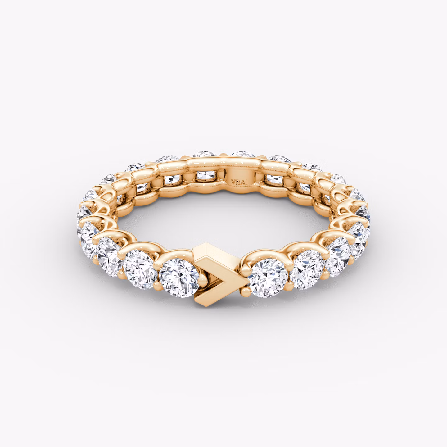 The V Eternity Band | Round Brilliant | 14k | Rose Gold | bandStyle: full | caratWeight: 2.0ct