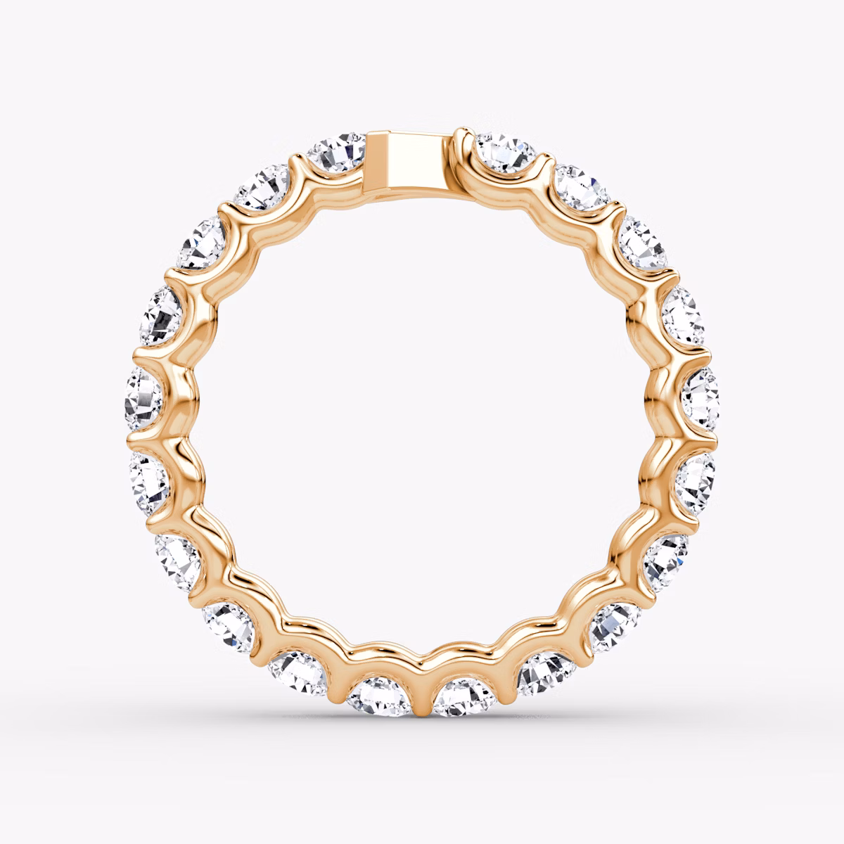 The V Eternity Band | Round Brilliant | 14k | Rose Gold | bandStyle: full | caratWeight: 2.0ct