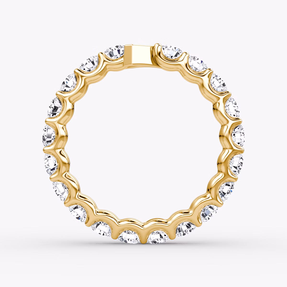 The V Eternity Band | Round Brilliant | 18k | Yellow Gold | bandStyle: full | caratWeight: 2.0ct