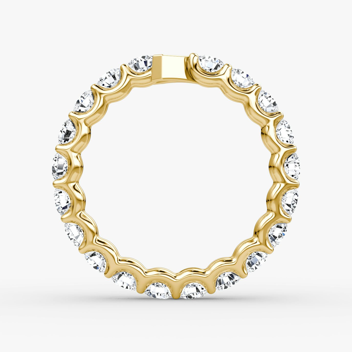 The V Eternity Band | Round Brilliant | 18k | Yellow Gold | bandStyle: full | caratWeight: 2.0ct