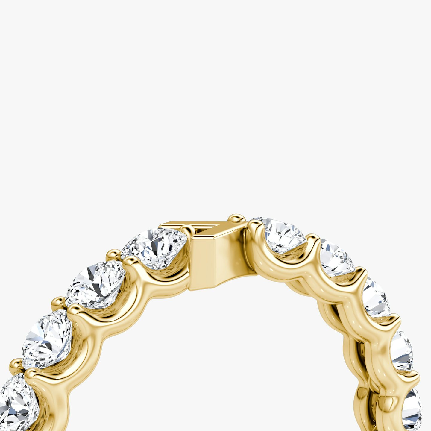 The V Eternity Band | Round Brilliant | 18k | Yellow Gold | bandStyle: full | caratWeight: 2.0ct