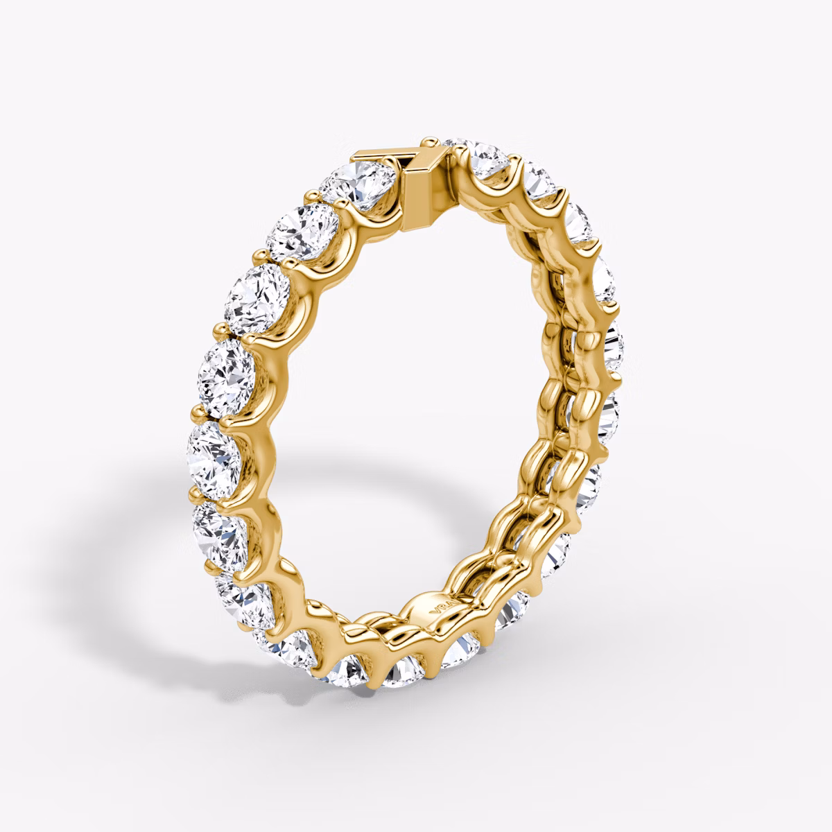 The V Eternity Band | Round Brilliant | 18k | Yellow Gold | bandStyle: full | caratWeight: 2.0ct