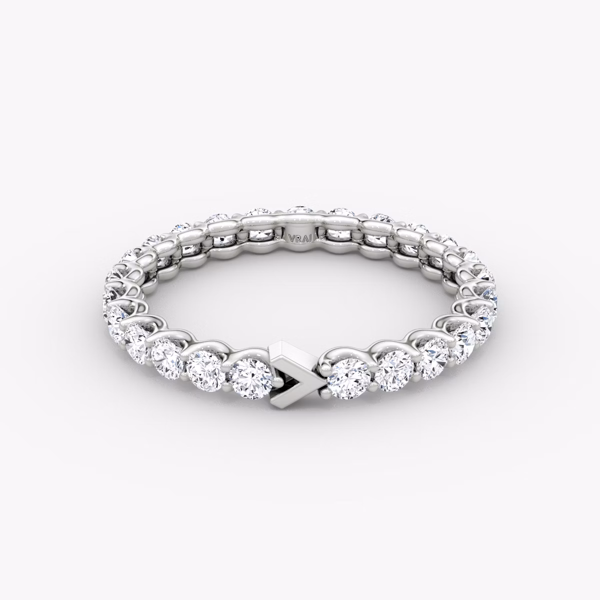 The V Eternity Band | Round Brilliant | Platinum | bandStyle: full | caratWeight: 1.0ct